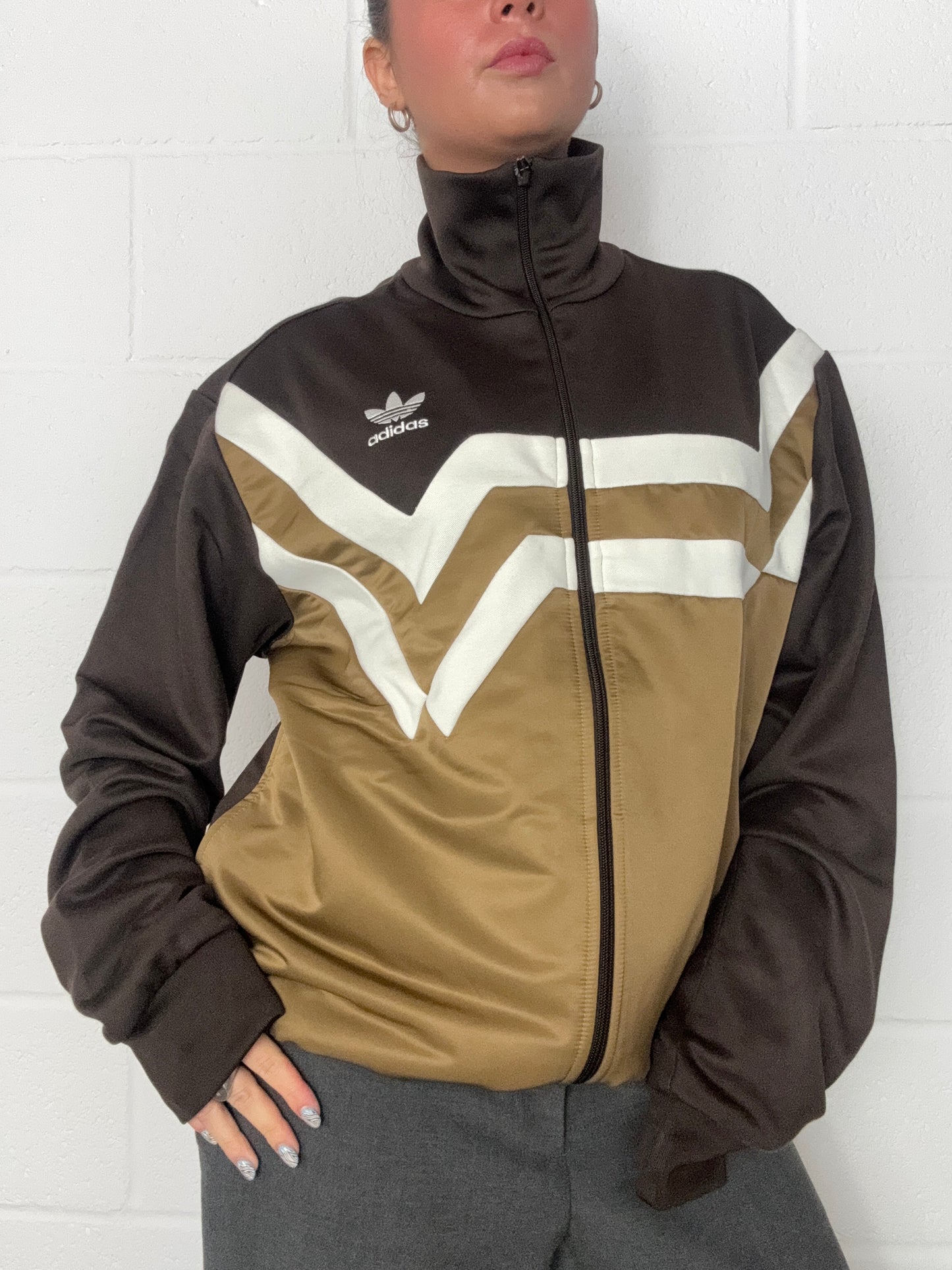 Adidas Brown Tracksuit Jacket