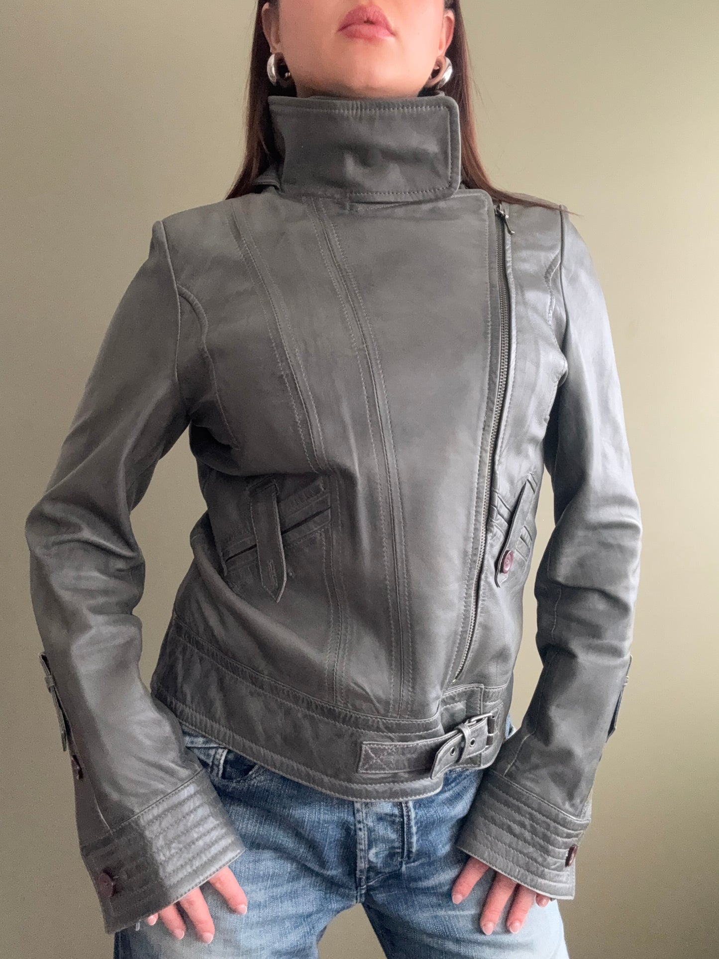 Leather Buckle Jacket (XL)
