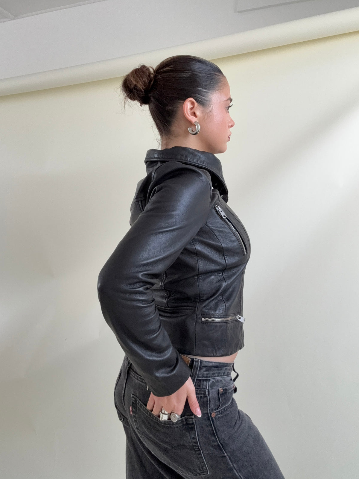 Allsaints Leather Buckle Jacket (UK8)