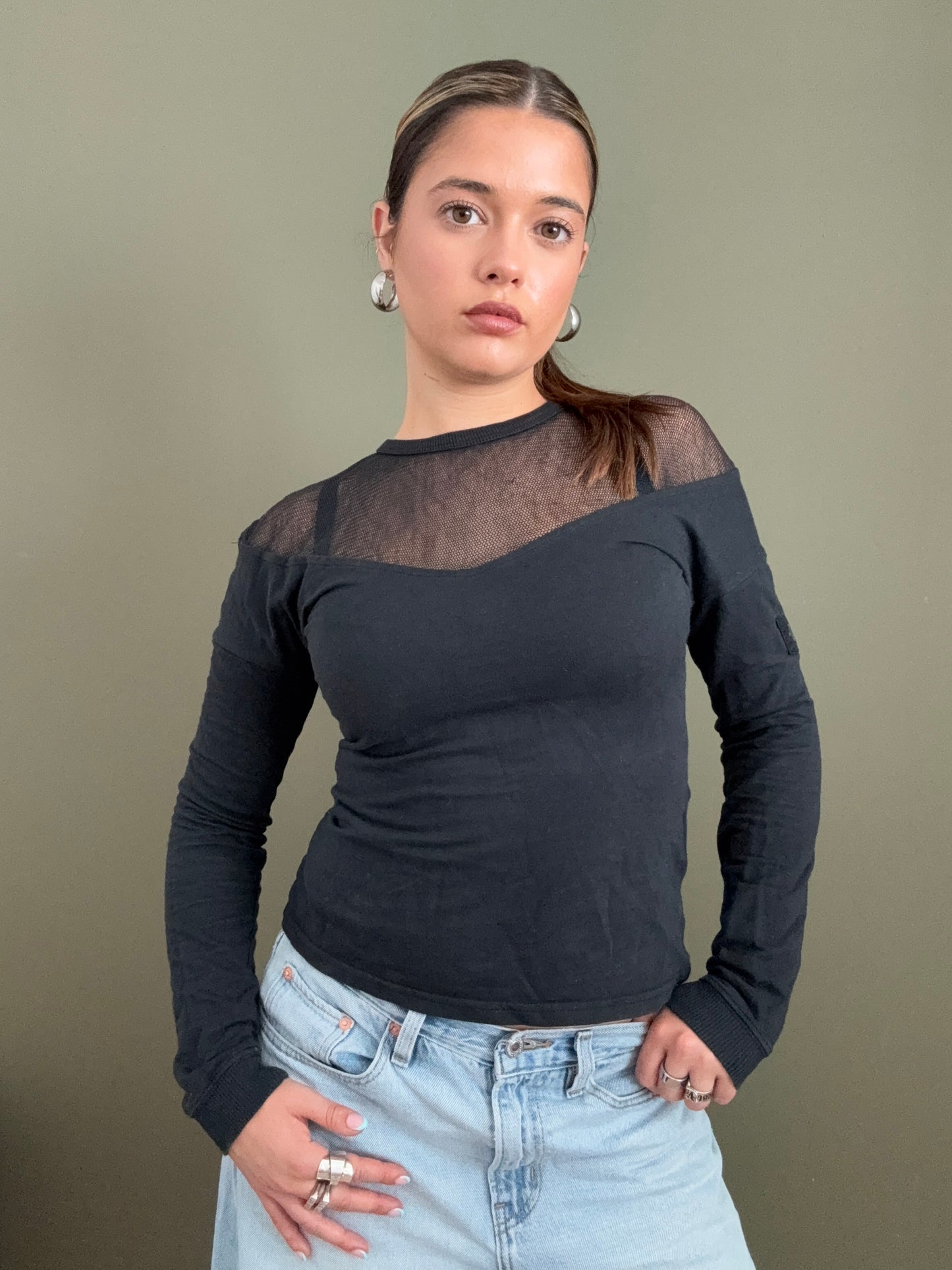 Diesel Longsleeve Mesh Top (S)