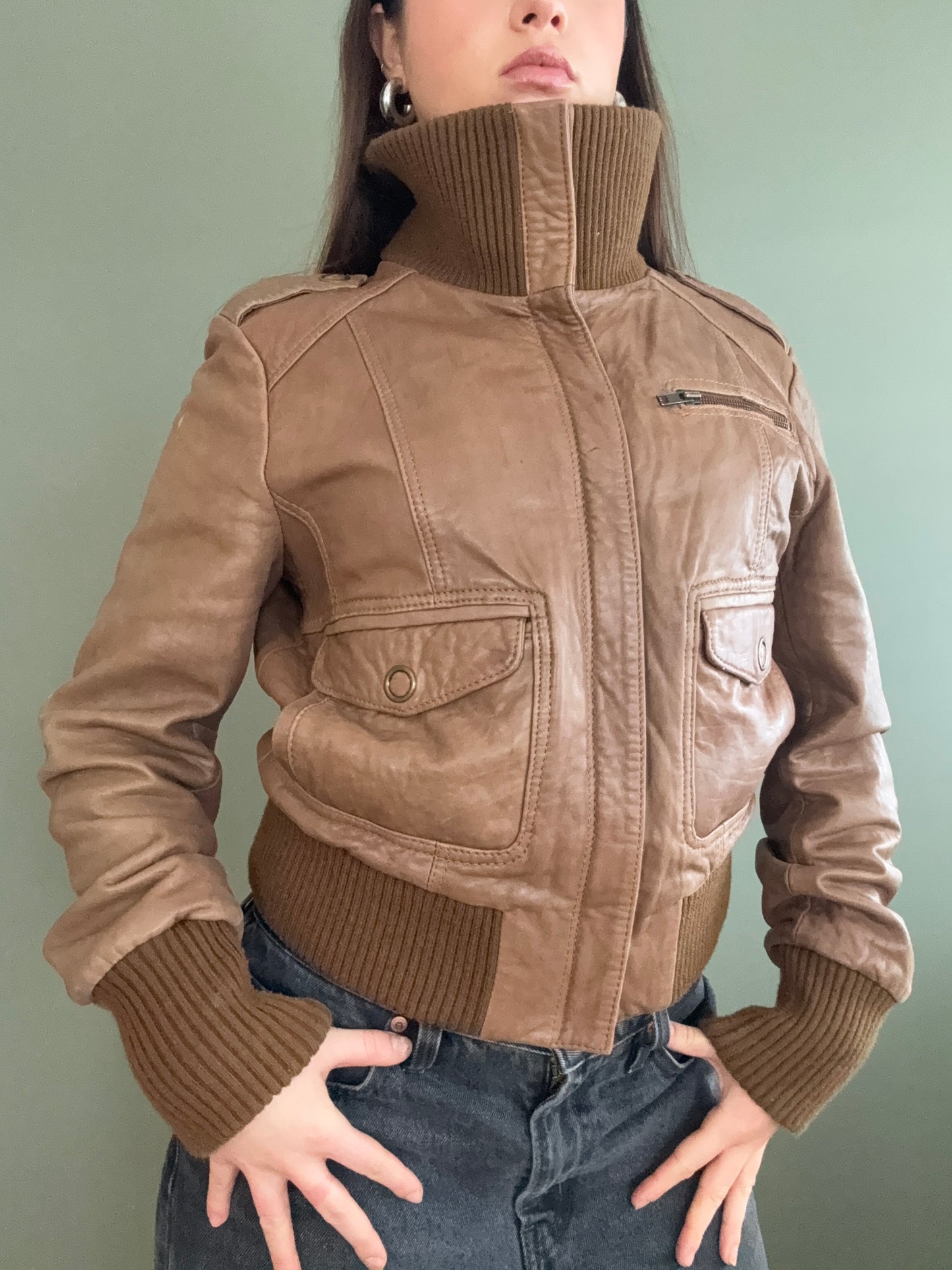 Oasis Leather Jacket (UK14)