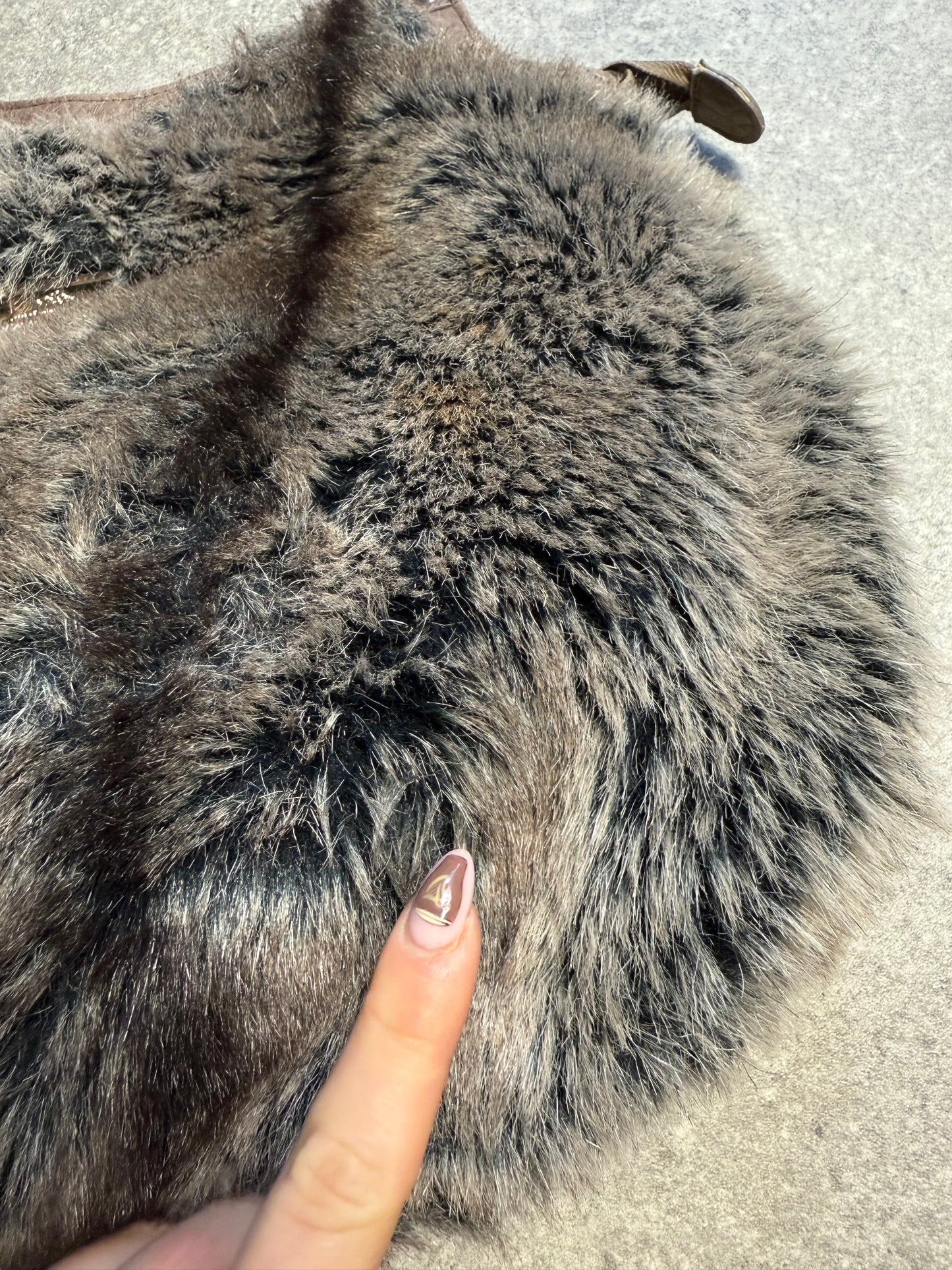 Large Faux Fur Shoulder Bag