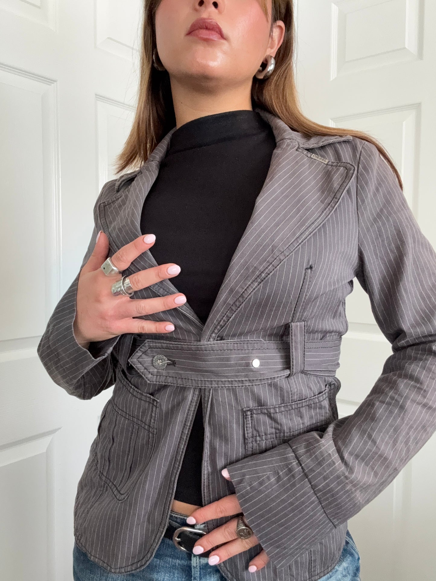 Diesel Pinstripe Blazer Jacket (S)