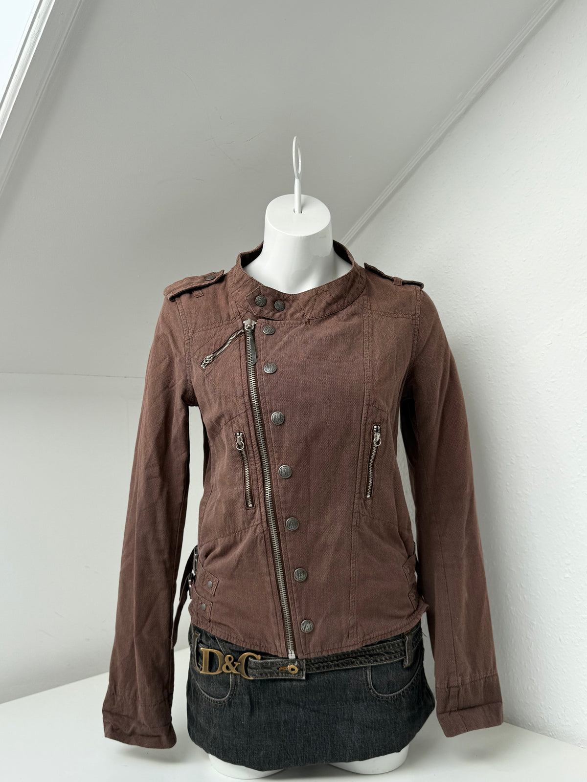 Diesel Fitted Asymmetric Buckle Jacket (L)