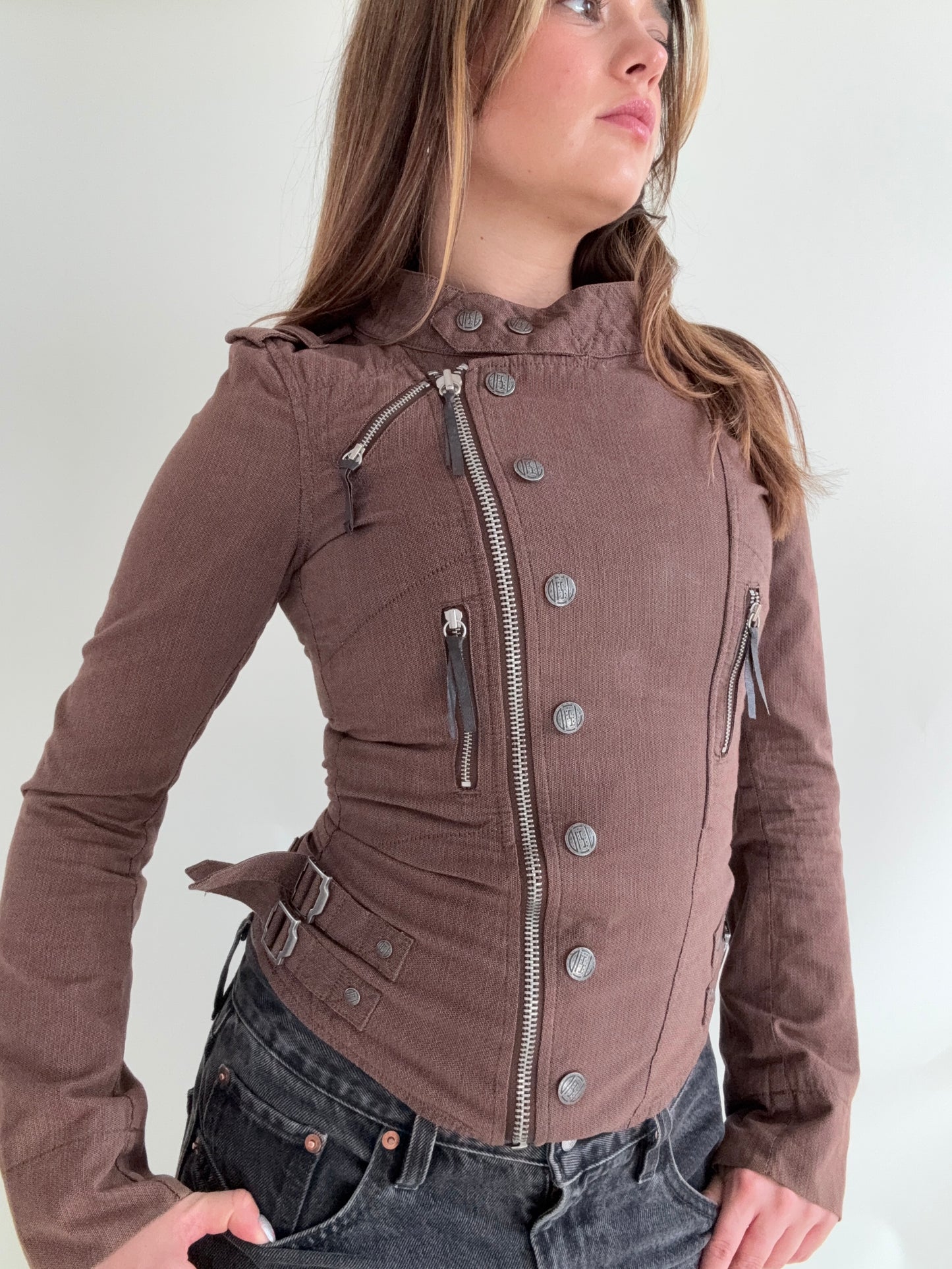Diesel Fitted Asymmetric Buckle Jacket (XS)