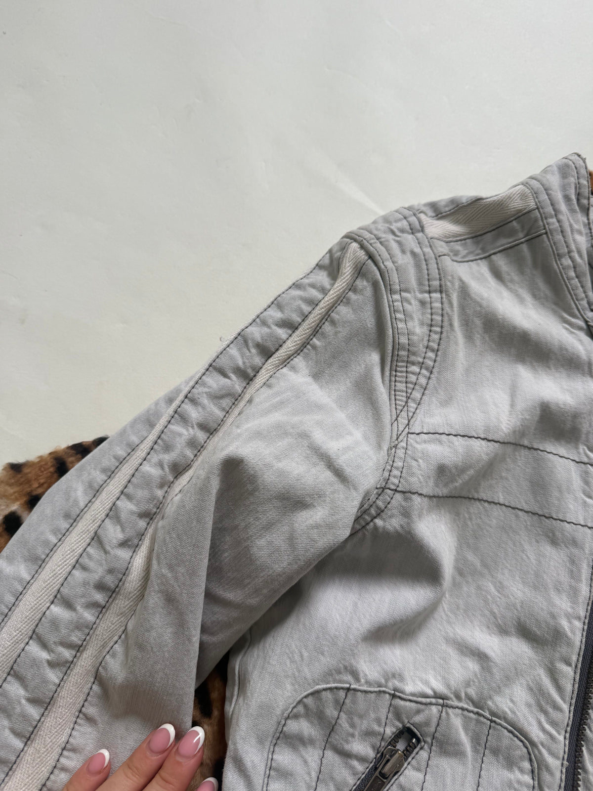 Fitted Y2K Biker Jacket (UK8)