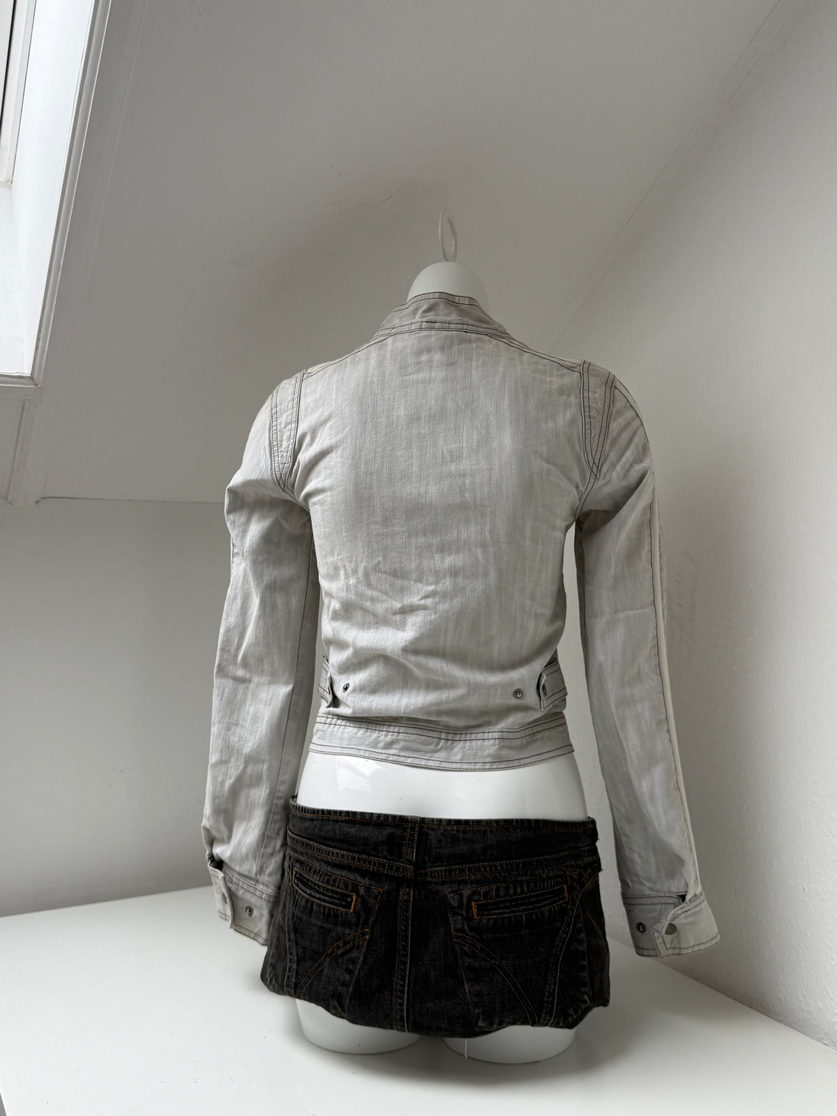 Fitted Y2K Biker Jacket (UK8)