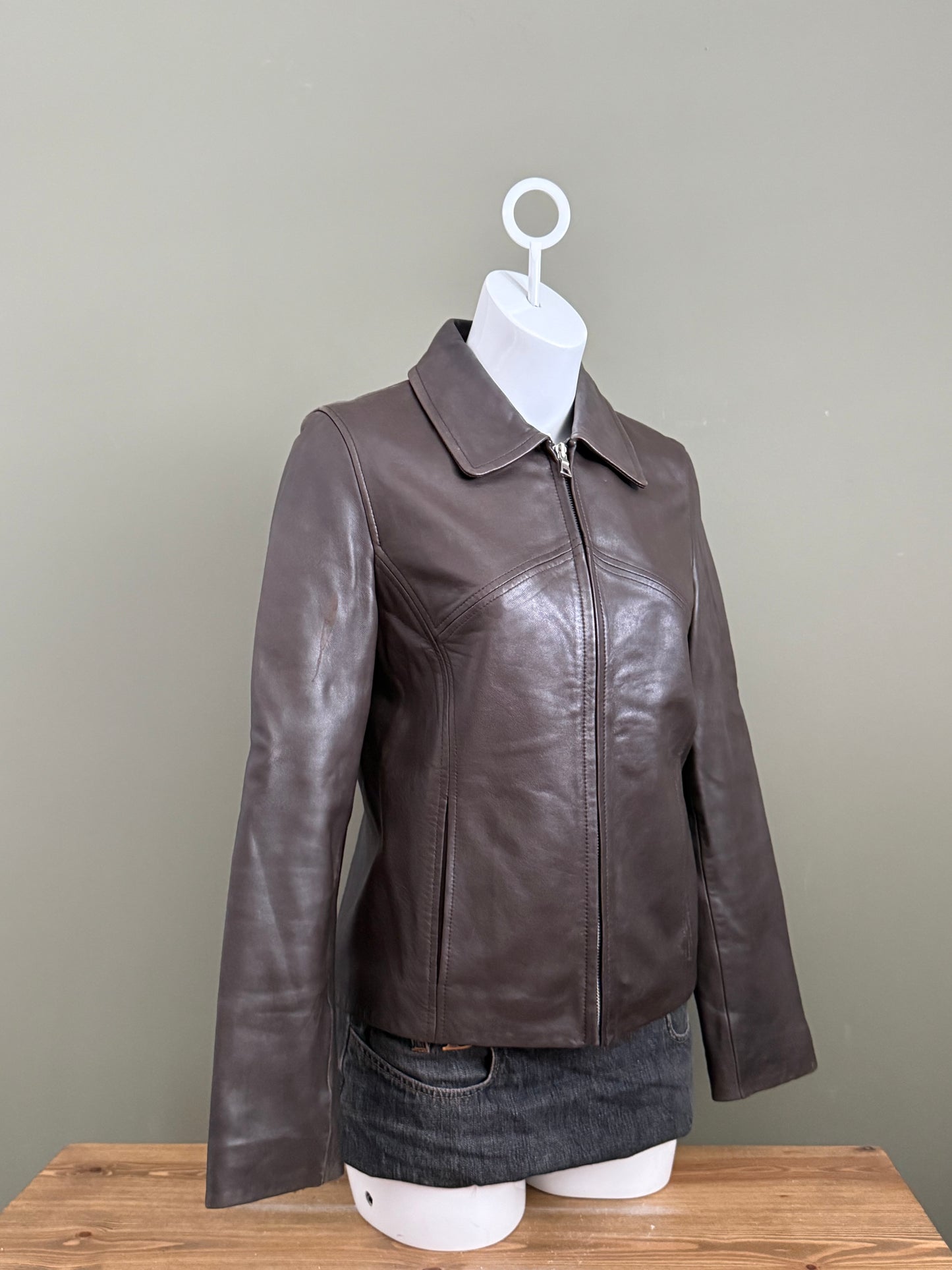 Guess Leather Jacket (UK14)