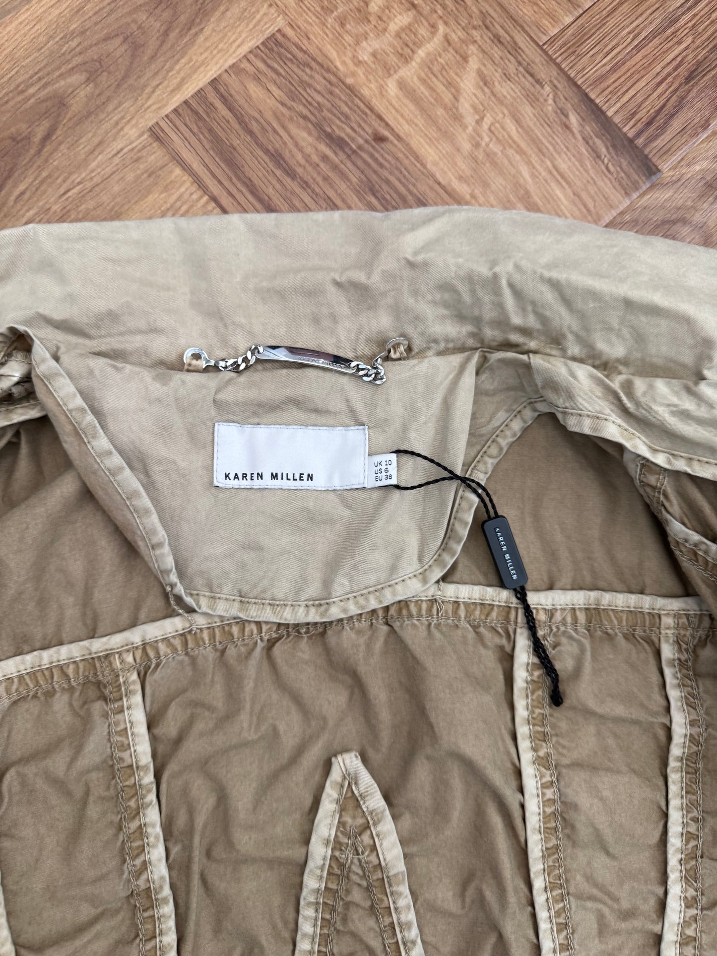 Karen Millen Asymmetric Biker Lightweight Jacket (UK10)