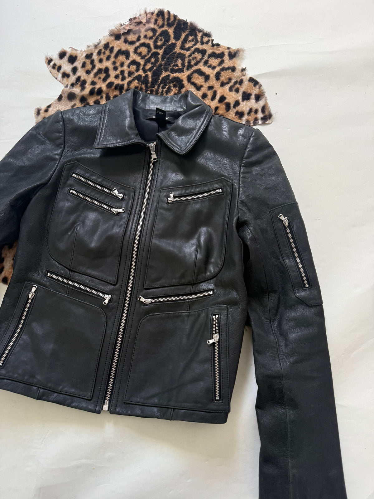 DKNY Leather Jacket (UK8)