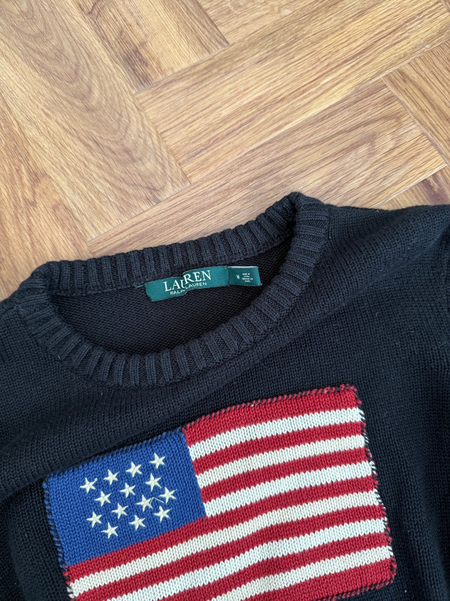 Ralph Lauren Knitted Flag Jumper (M)