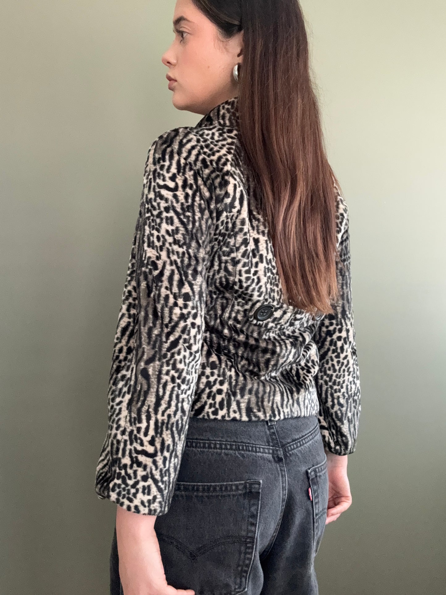 Leopard Pea Coat (UK10)