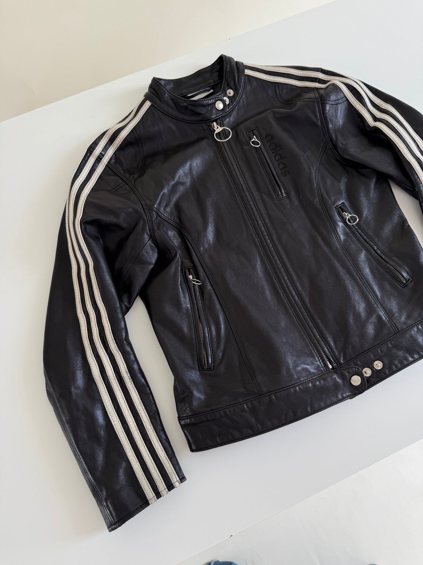 Vintage Adidas Leather Jacket (UK10)