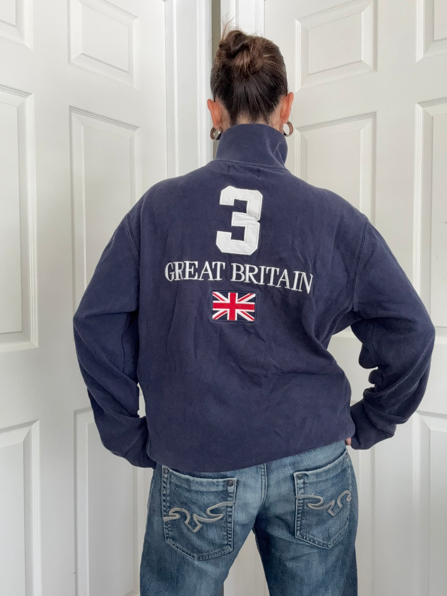 Vintage Ralph Lauren Great Britain Zip Jumper (L)