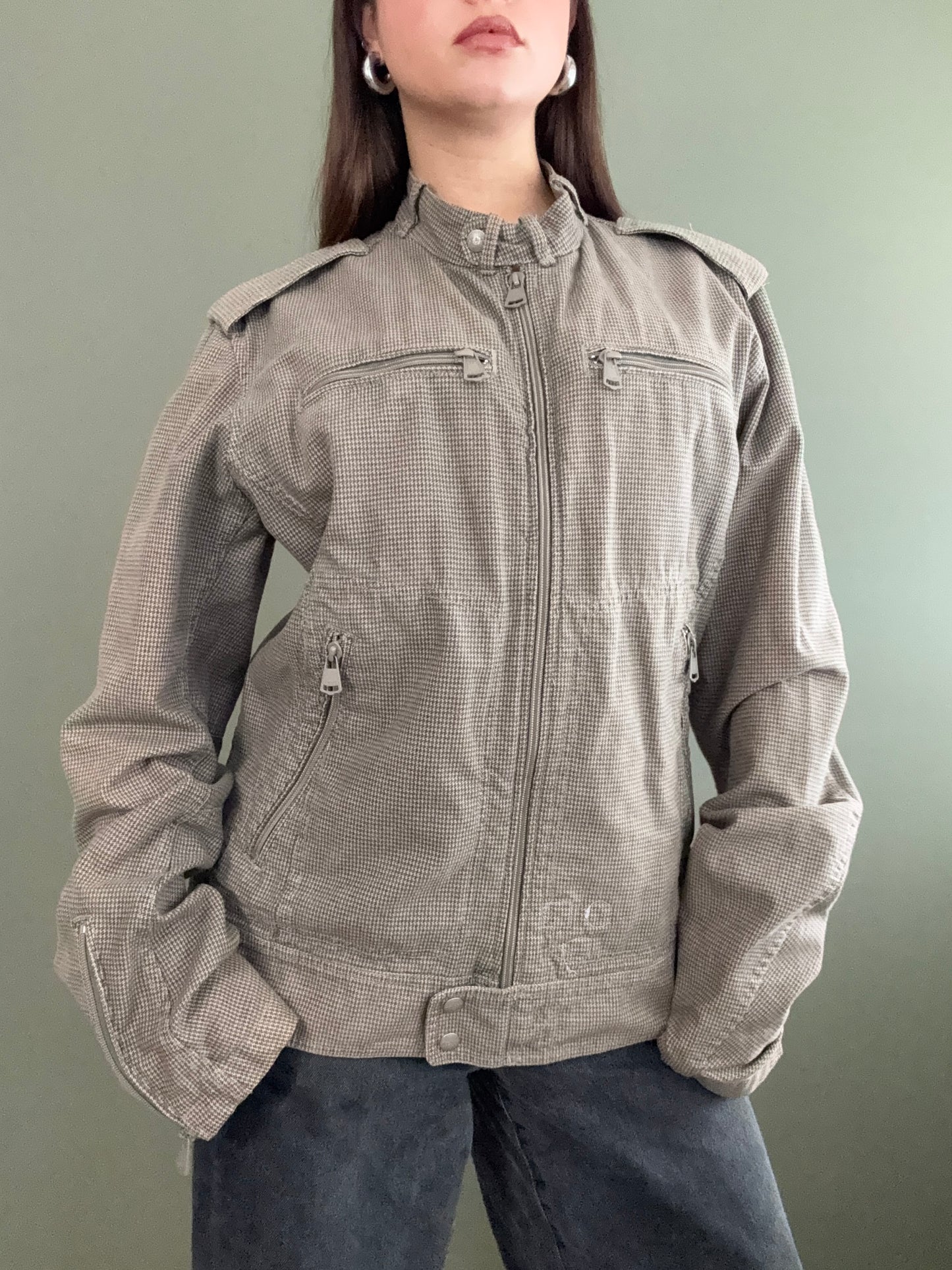 Diesel Dogtooth Biker Jacket (XL)