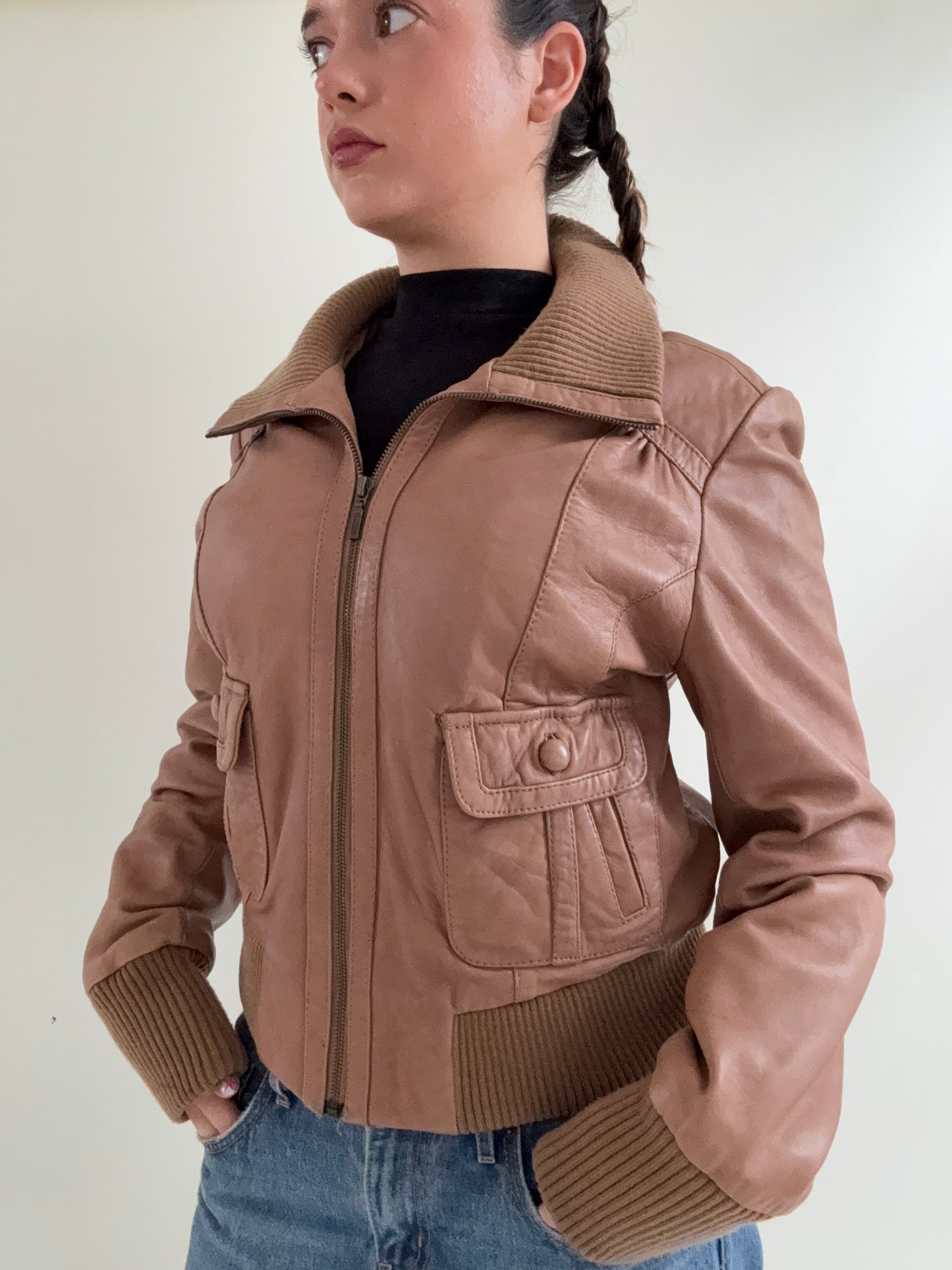 Oasis Leather Jacket (UK16)