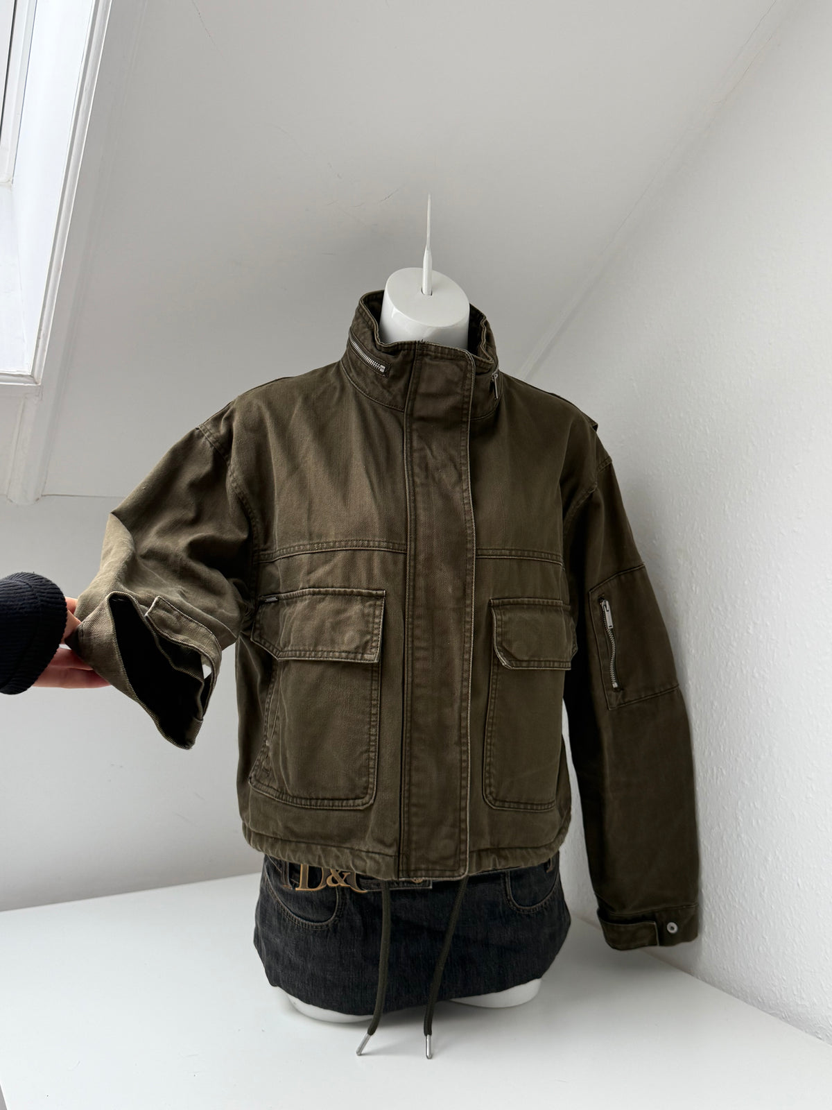 Superdry Khaki Cargo Jacket (UK10)
