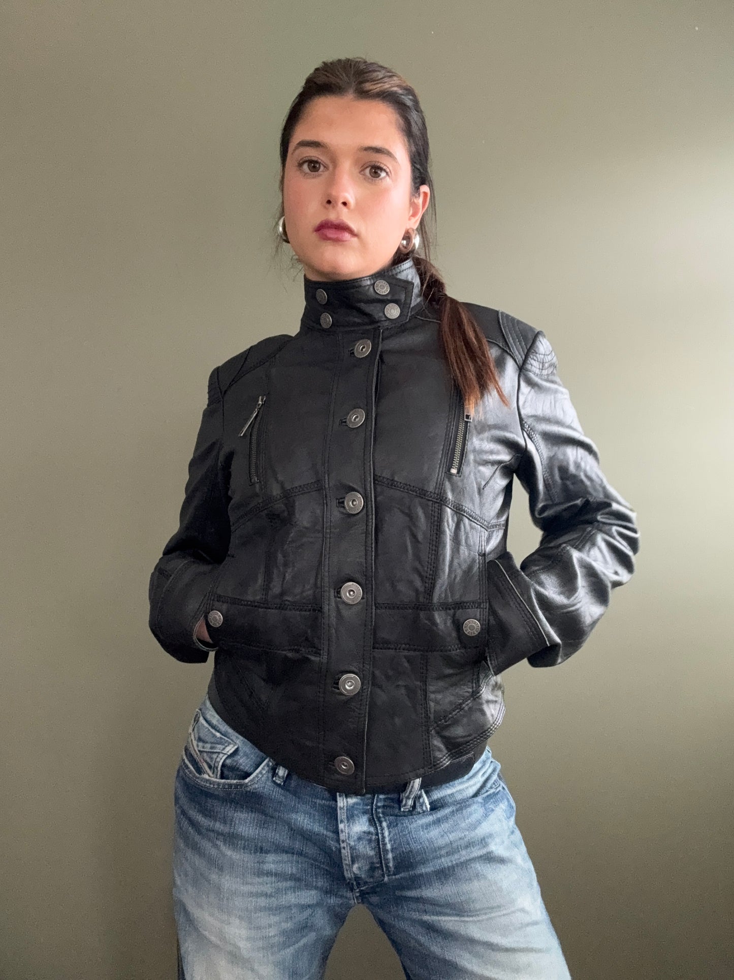 Leather Corset Jacket (UK14)