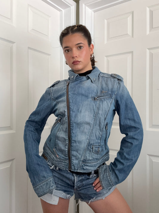 Diesel Denim Biker Jacket (L)