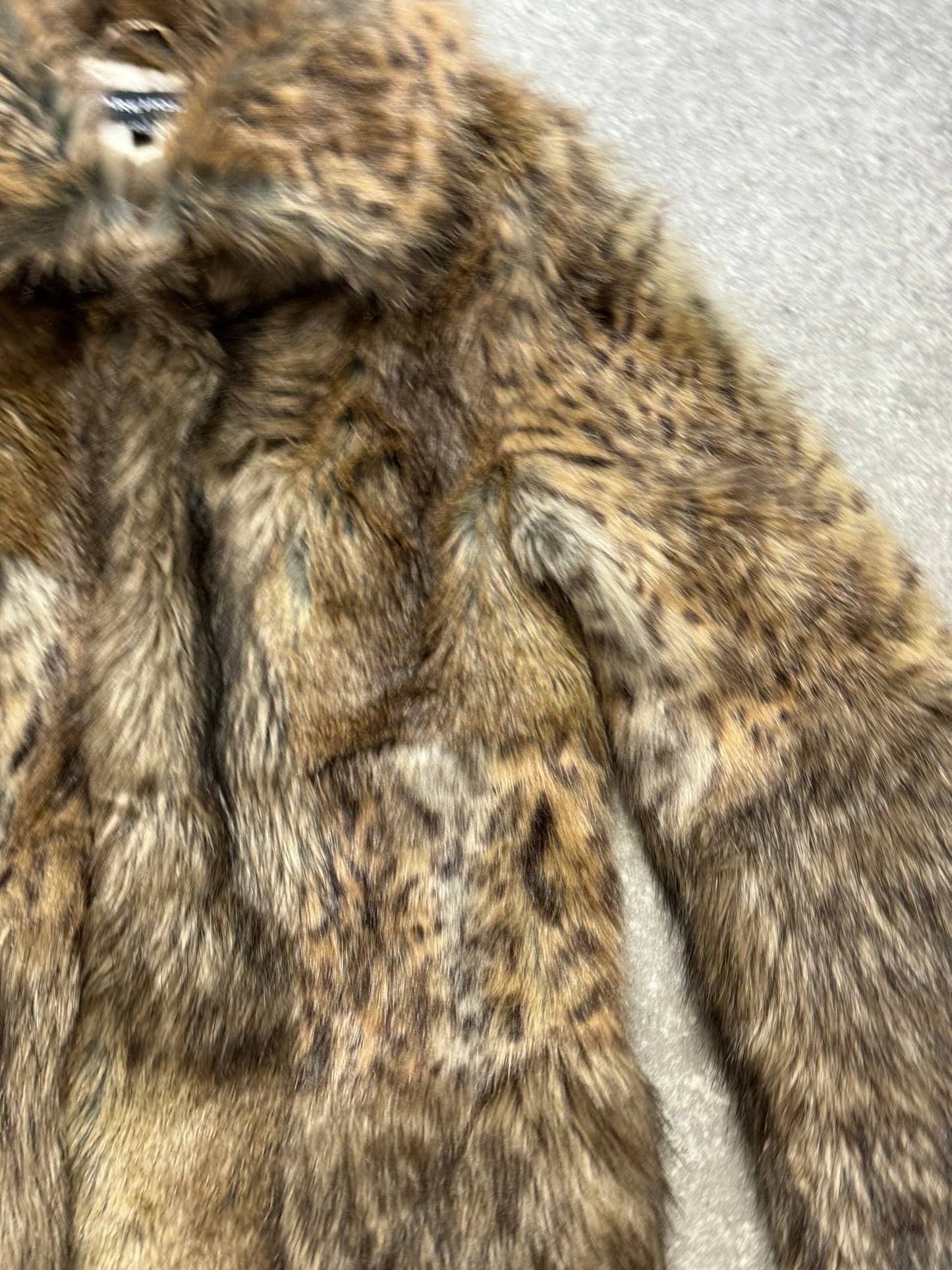 Patchwork Faux Fur Jacket (UK8)