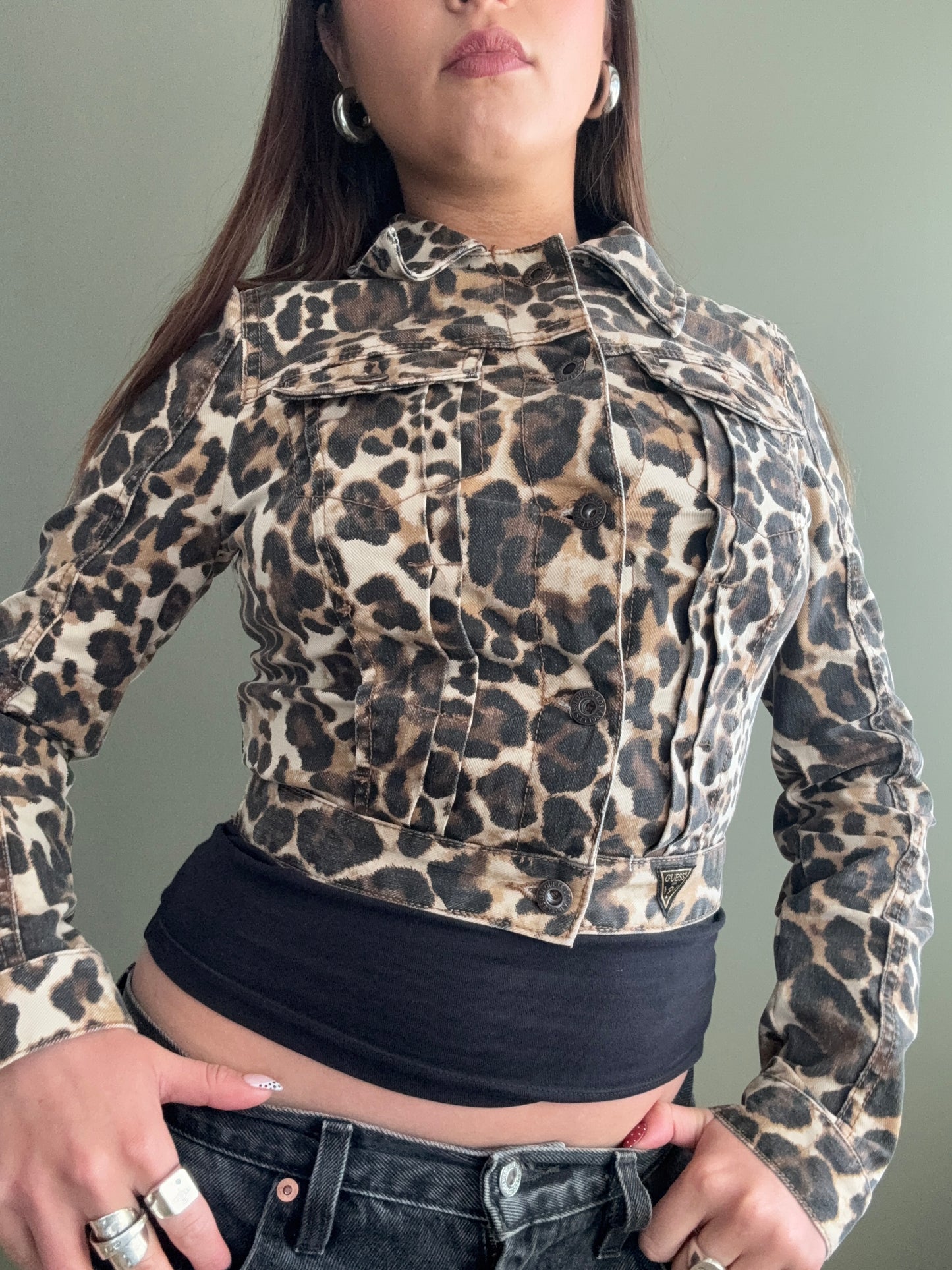 Guess Leopard Print Jacket (XS)