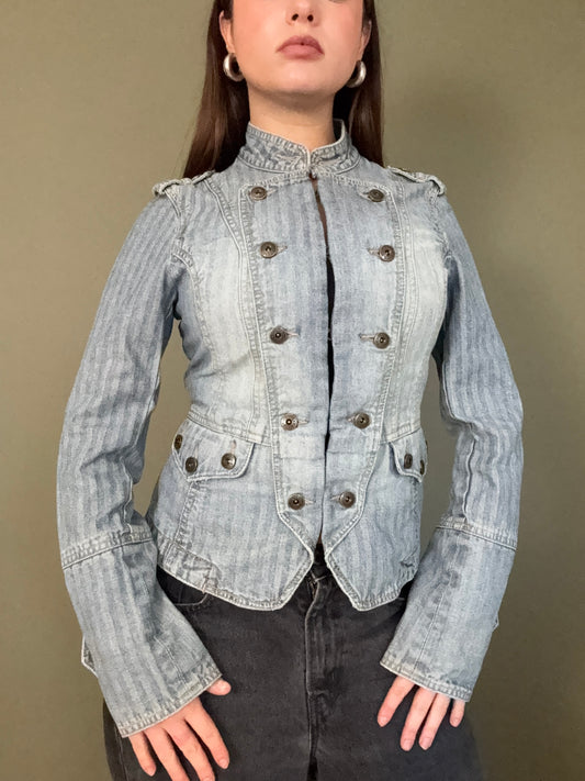 Karen Millen Denim Military Jacket (UK12)