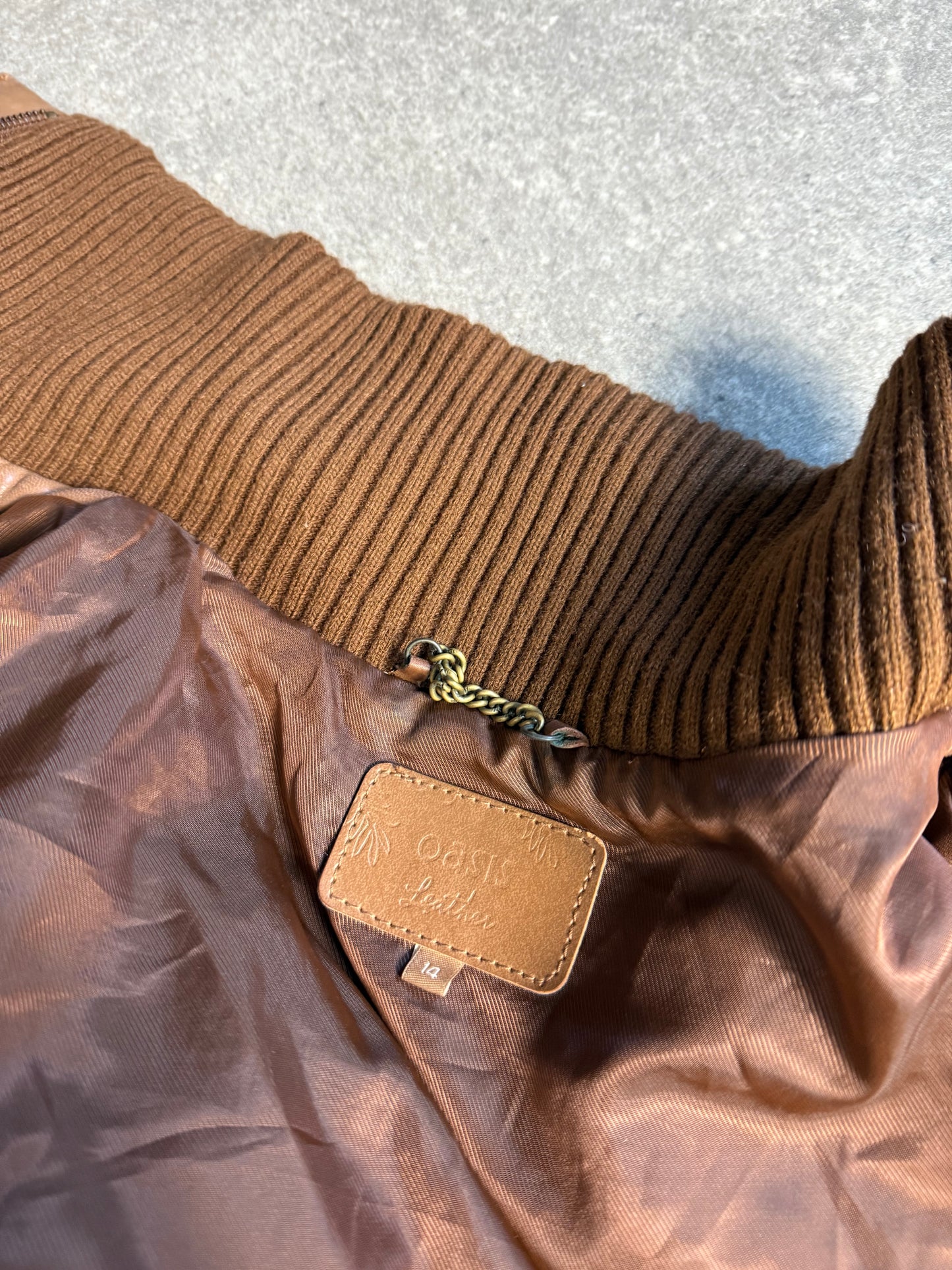 Oasis Leather Jacket (UK14)