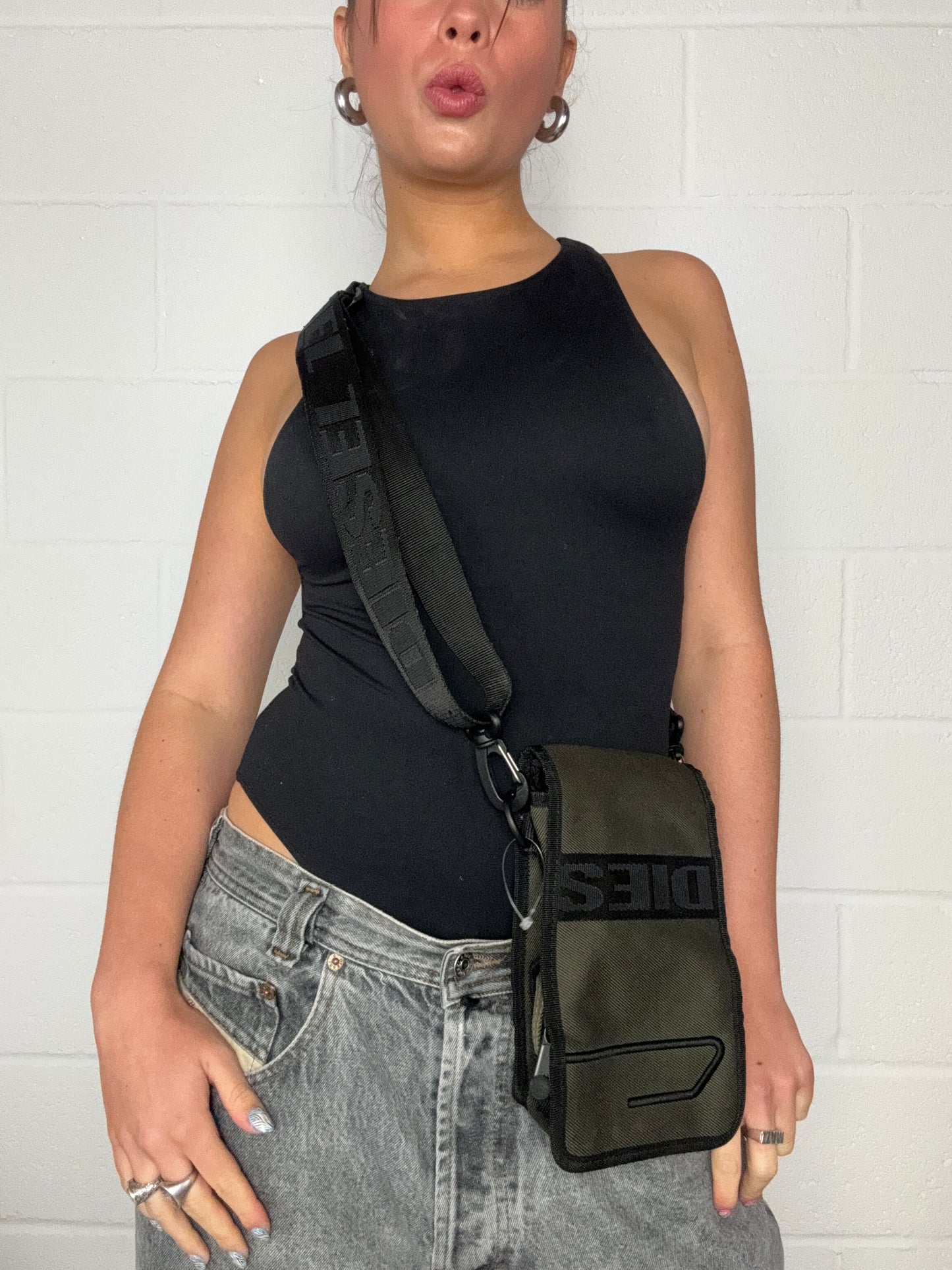 Diesel Khaki Crossbody Bag