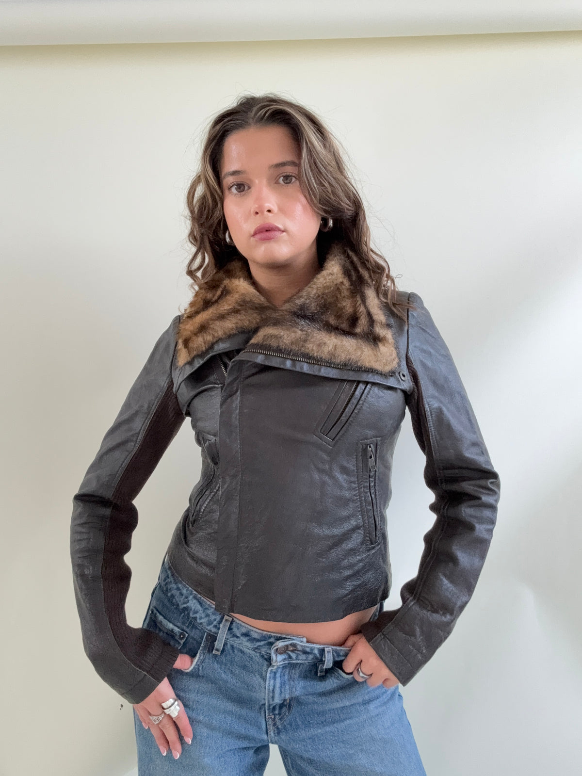 Morgan De Toi Leather Asymmetric Jacket (XS)