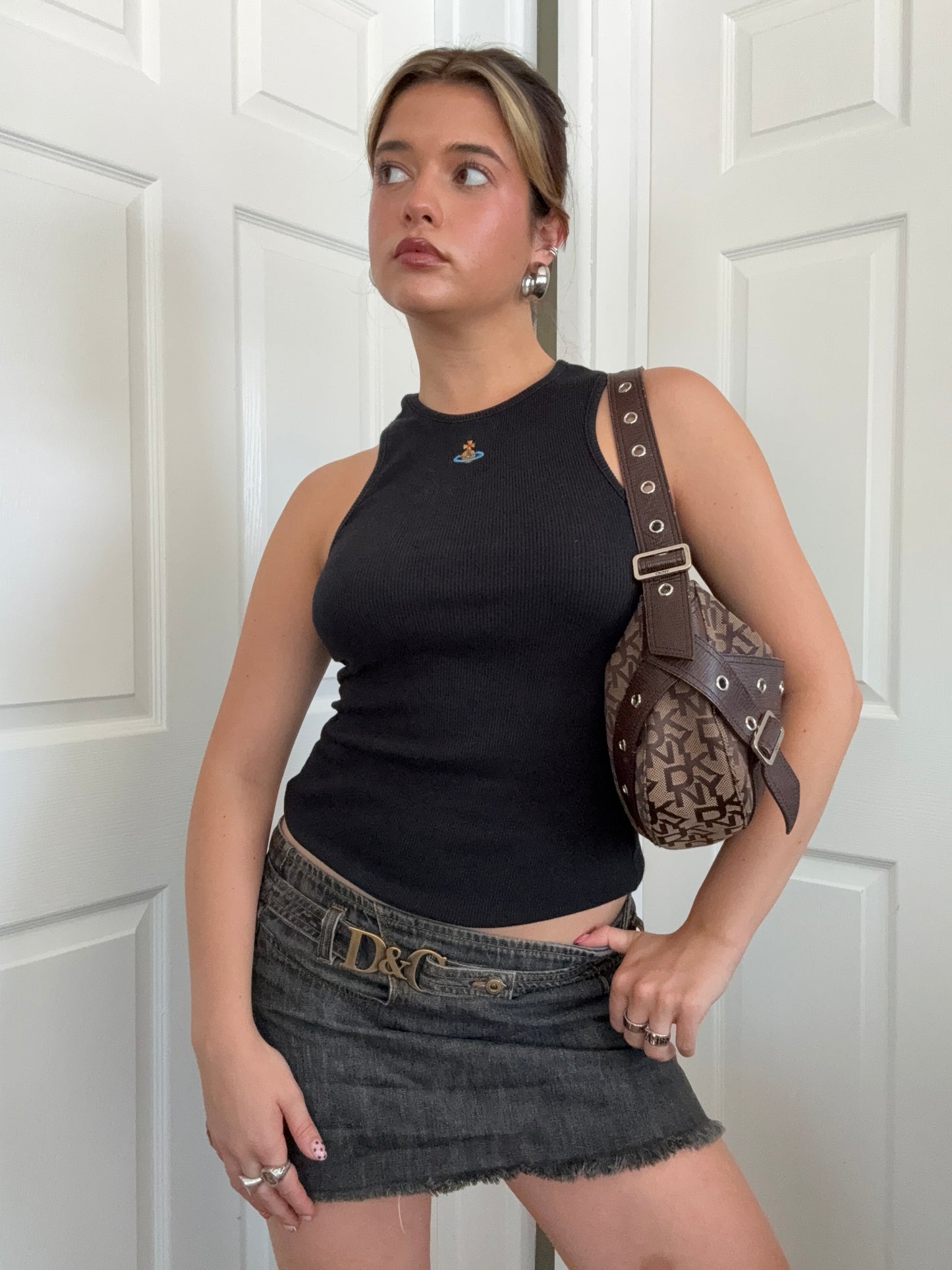 DKNY Monogram Shoulder Bag