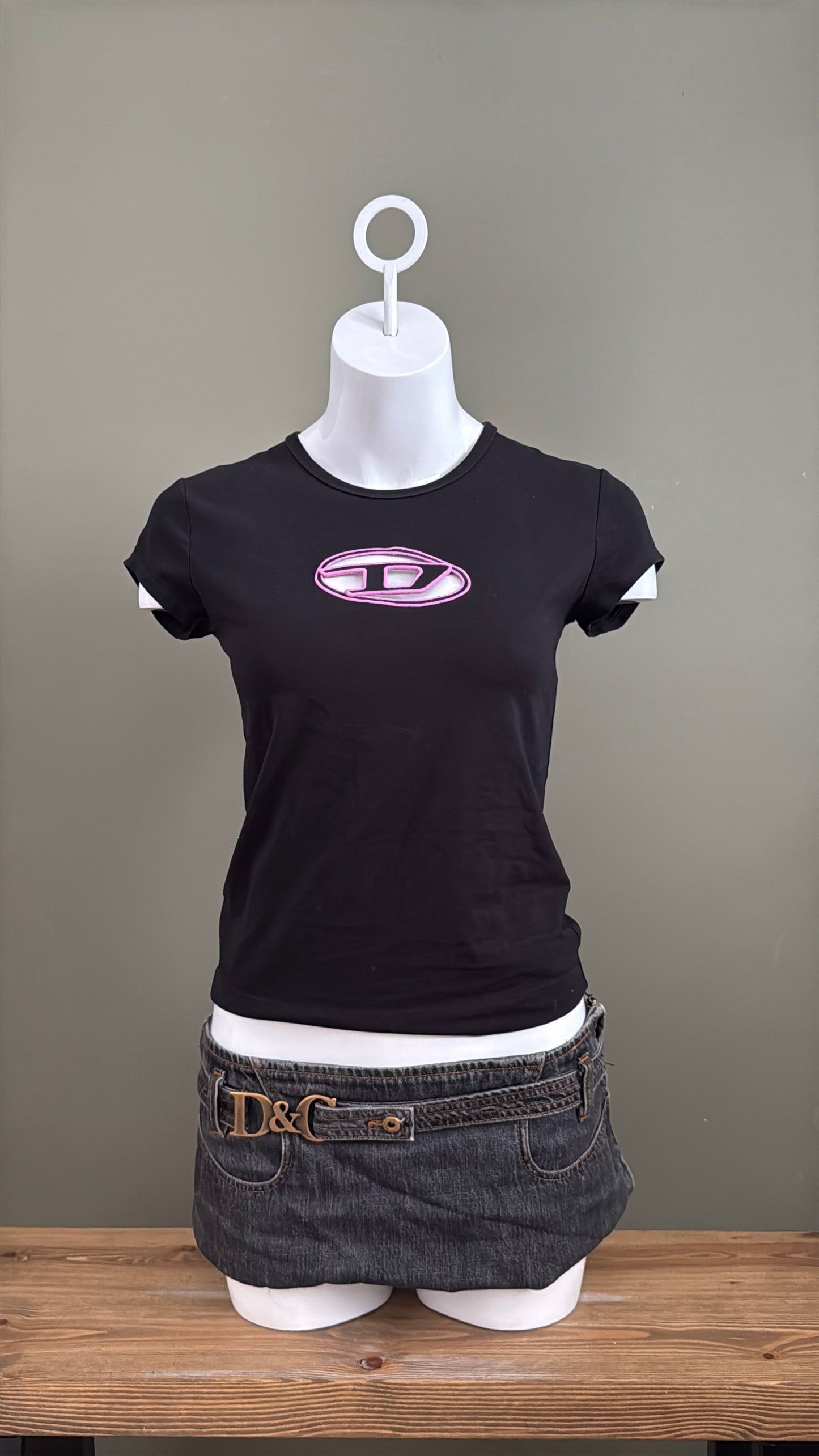 Diesel Cut Out Baby Tee (M)