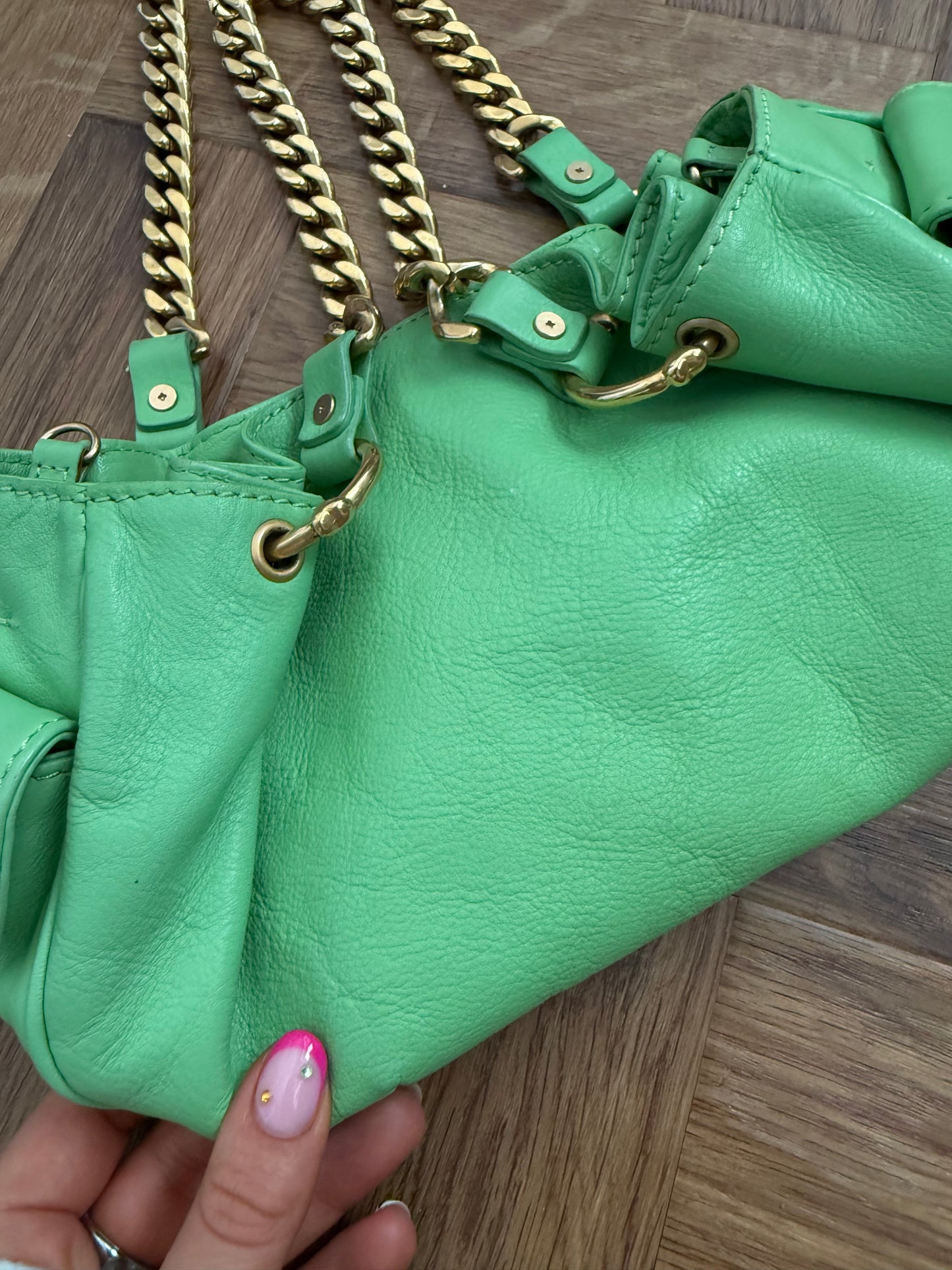 Juicy Couture Green Leather Bag
