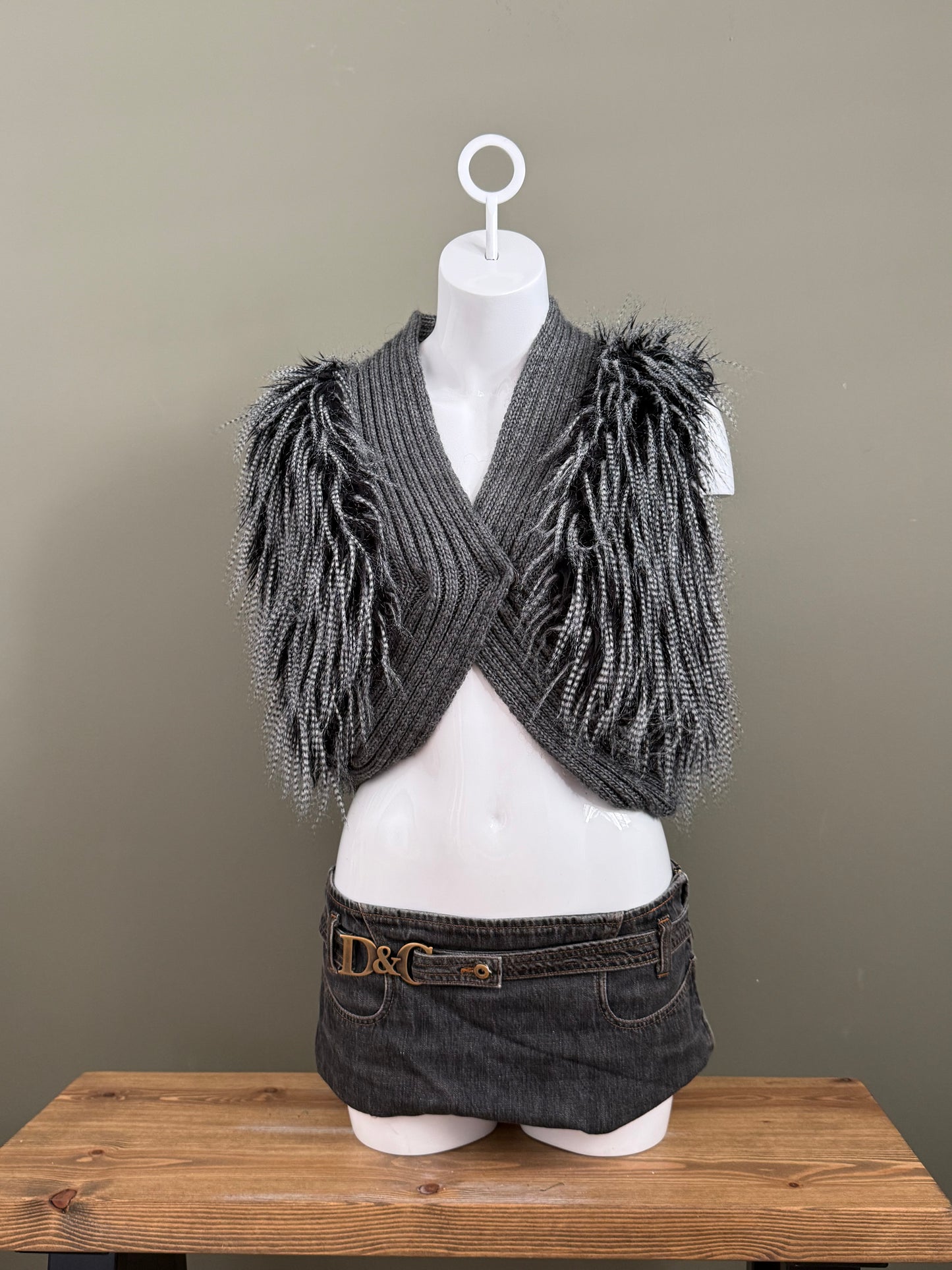Cropped Faux Fur Bolero (L)