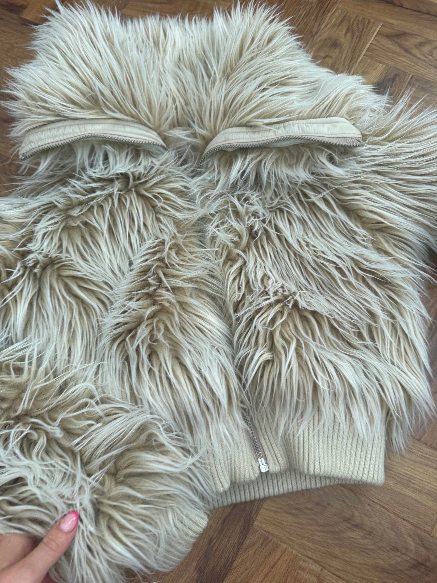 Faux Fur Crop Jacket (UK6)