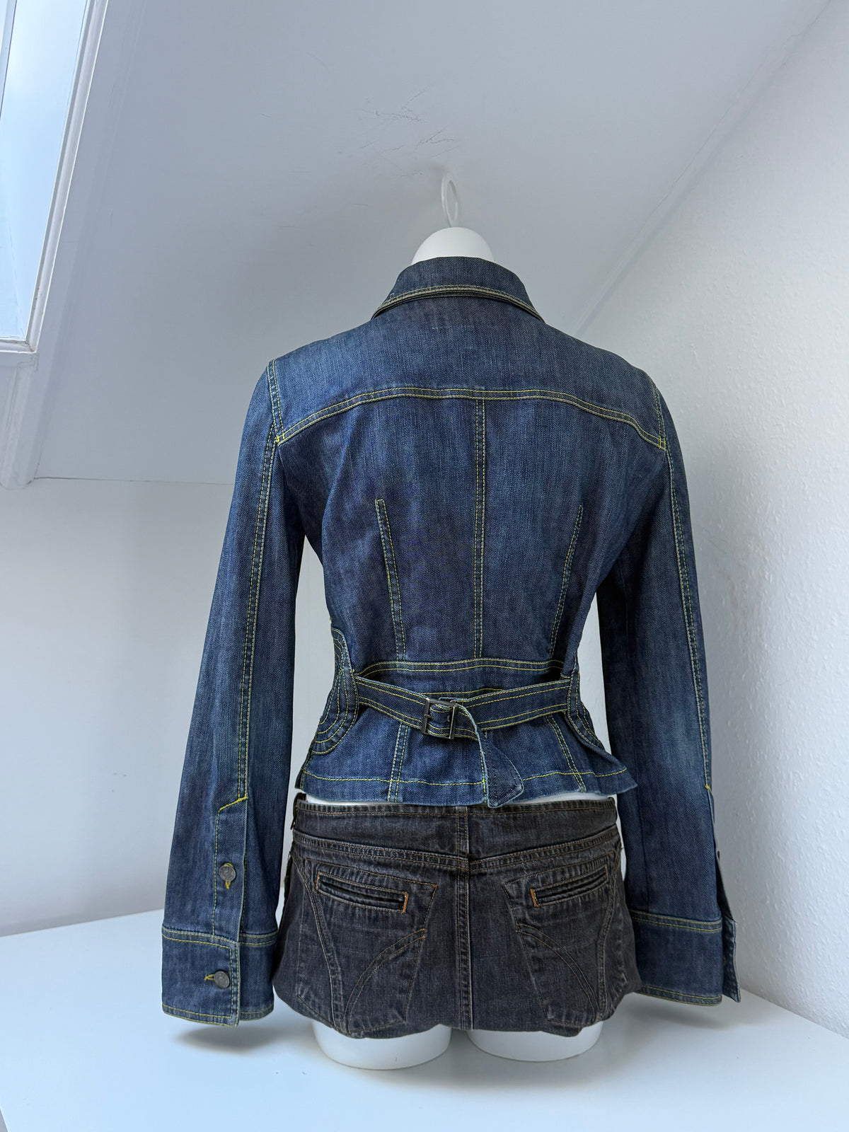 Vintage Armani Denim Military Style Jacket (UK14)