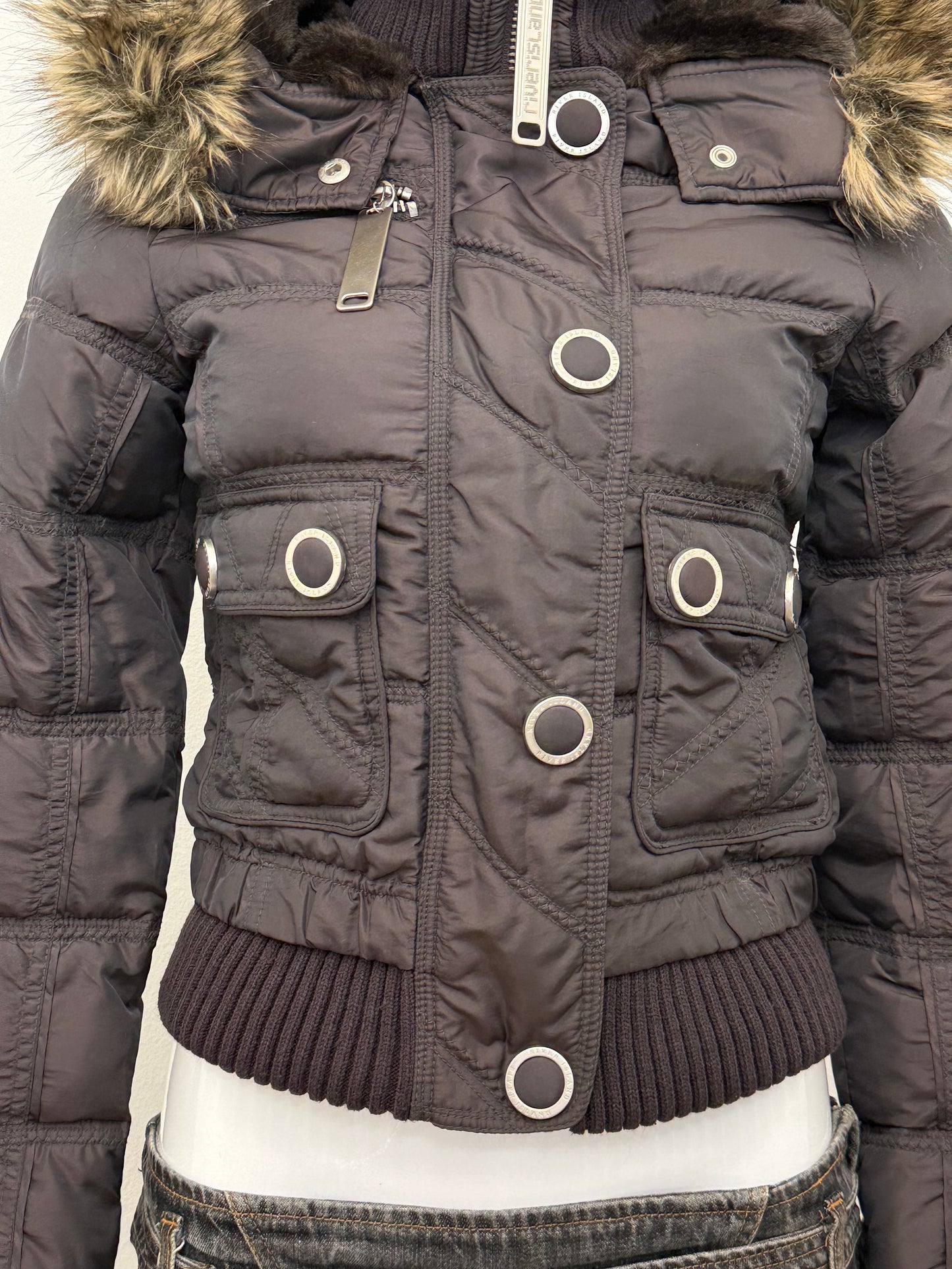 Brown Puffer Jacket (UK6)