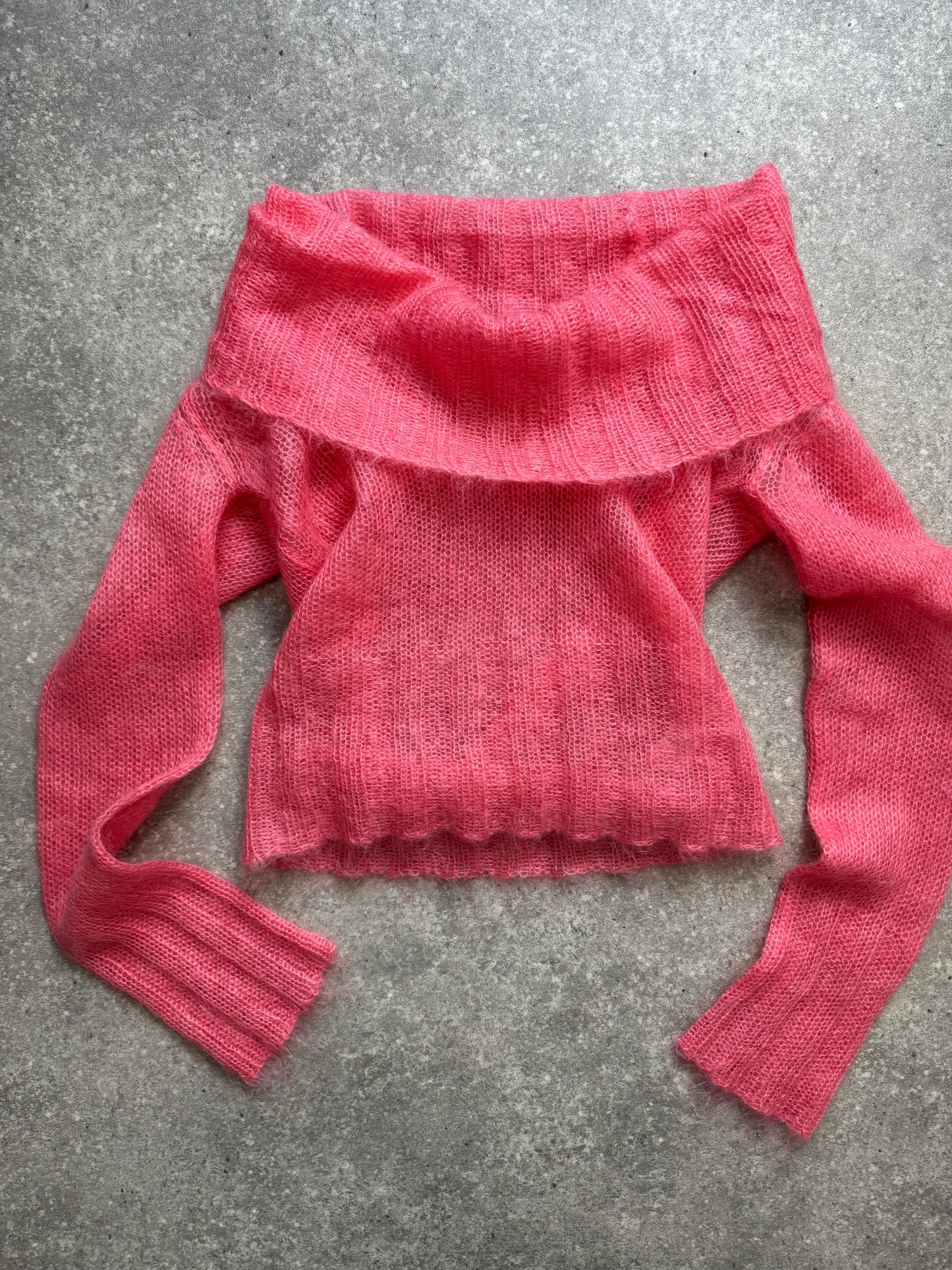 French Connection Pink Mohair Jumper (S)