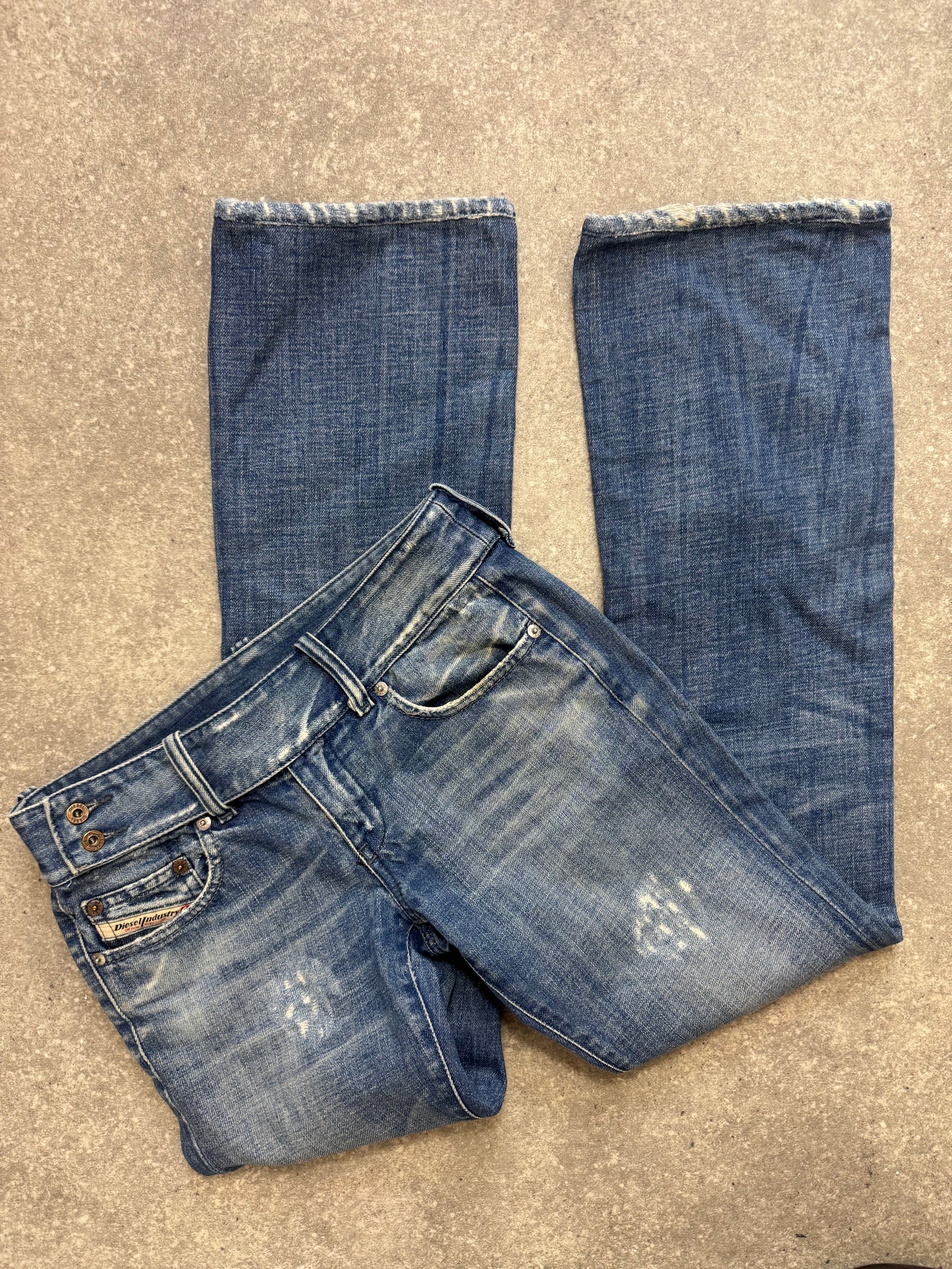 Diesel Low Rise Flared Jeans