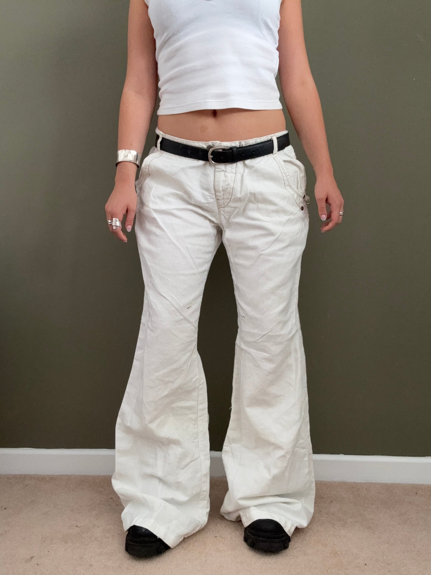 Miss Sixty White Baggy Trouser (33)