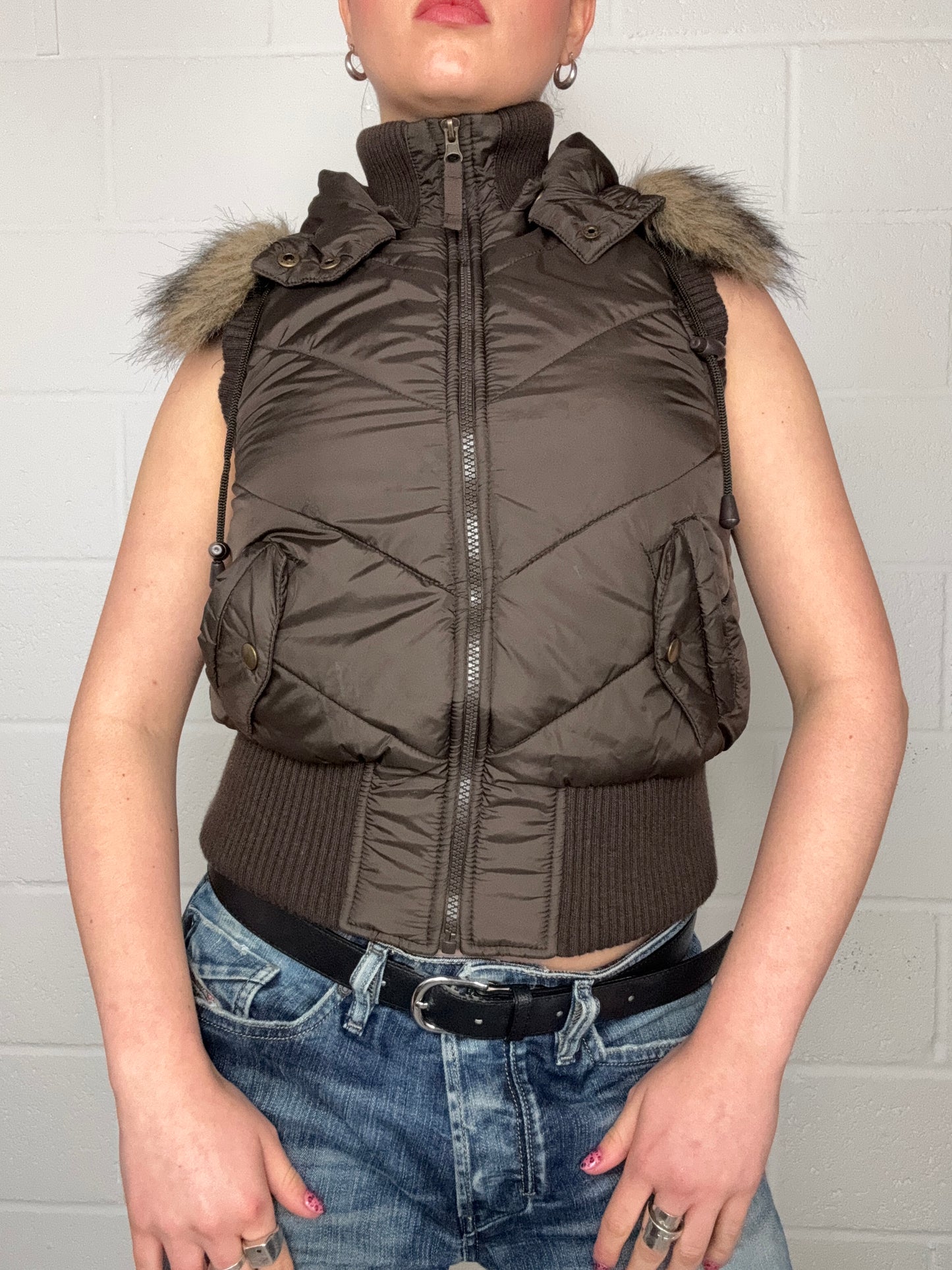 Y2K Brown Gilet (UK10)