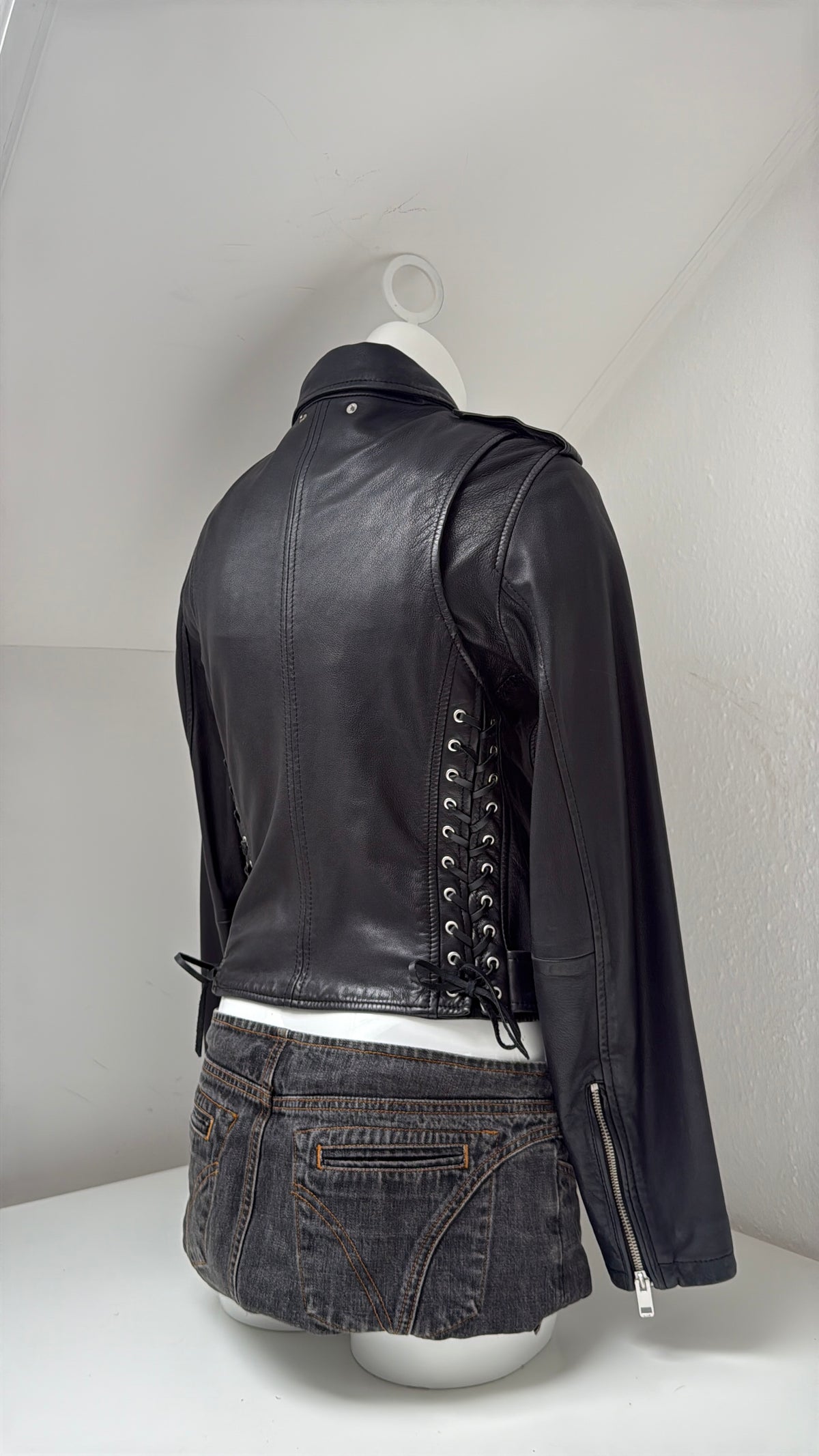 Diesel Leather Corset Biker Jacket (XS)