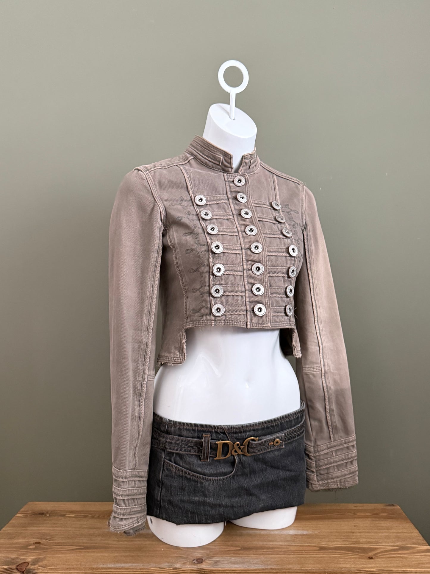 Cropped Military Cargo Jacket (UK10)
