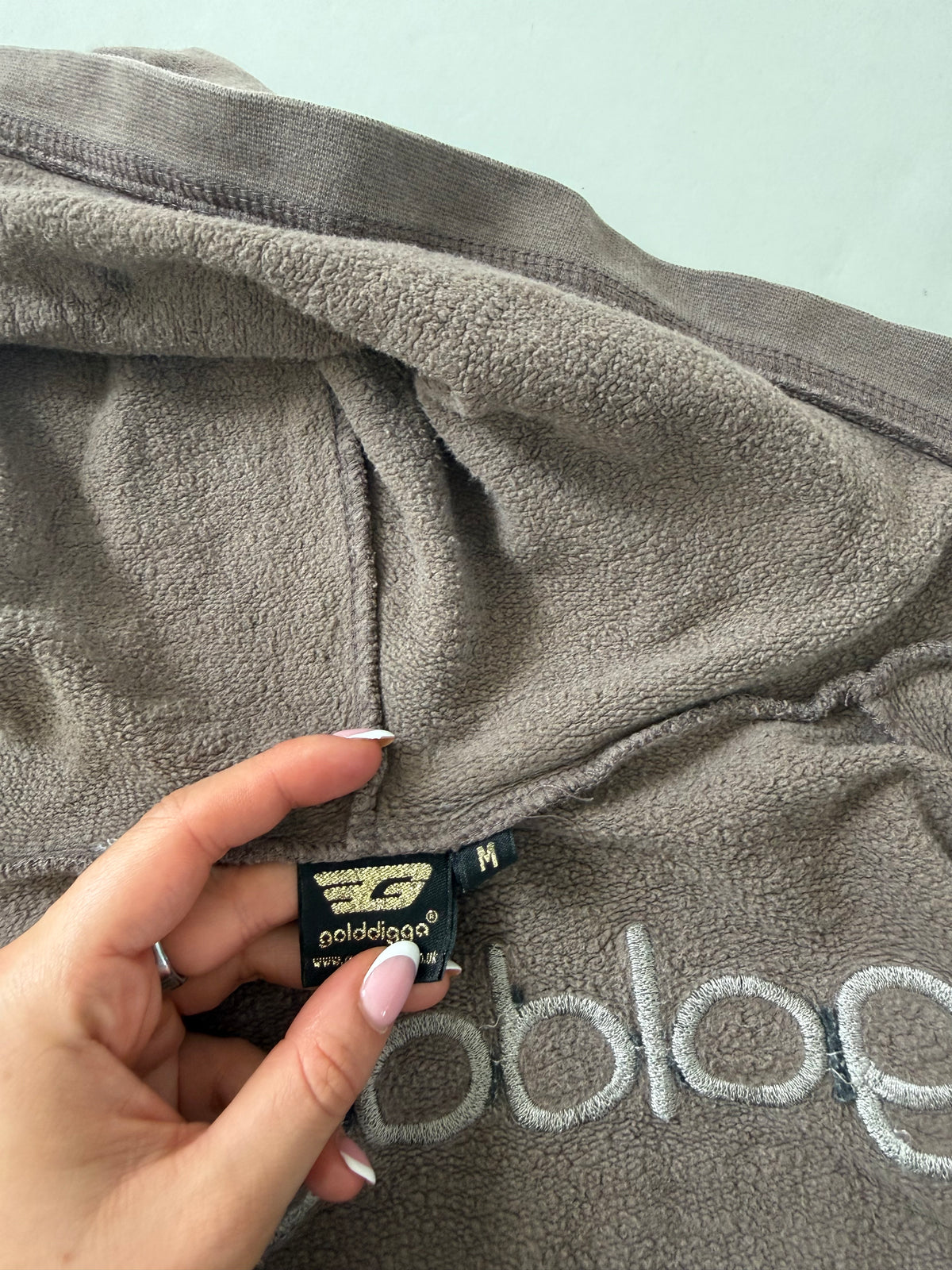 Golddigga Ultra Cropped Zip Hoodie (M)