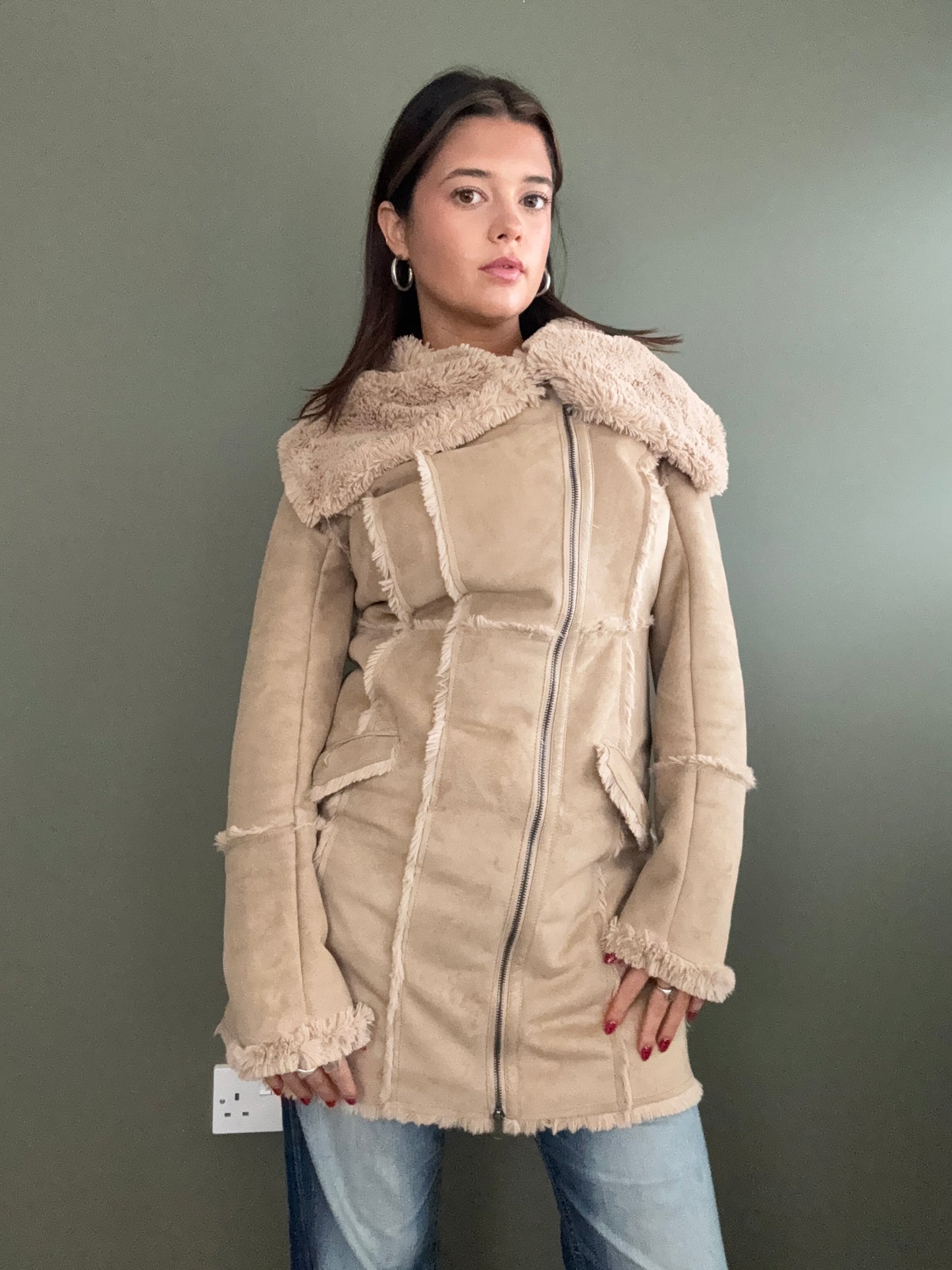 DKNY Faux Fur Jacket (S)