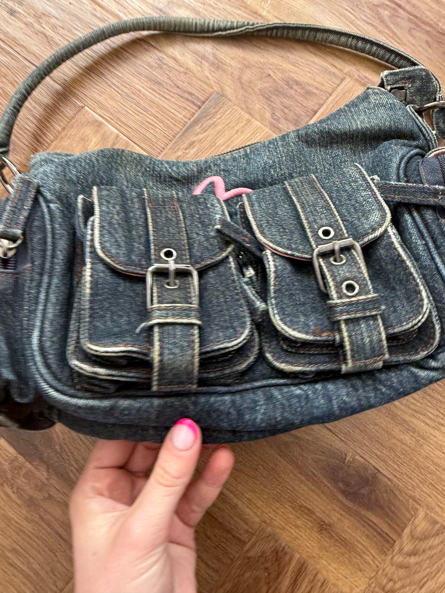 Evisu Denim Cargo Handbag