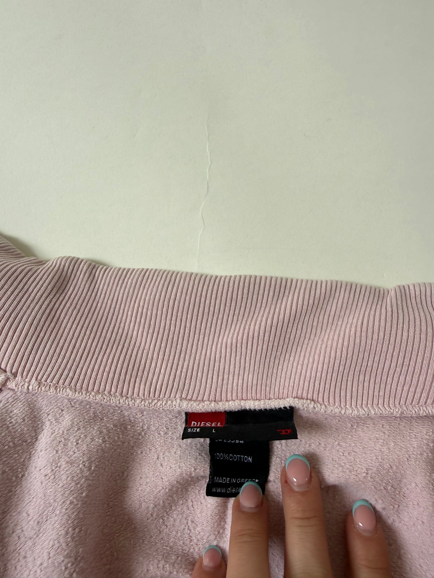 Baby Pink Diesel Zip Jumper (L)