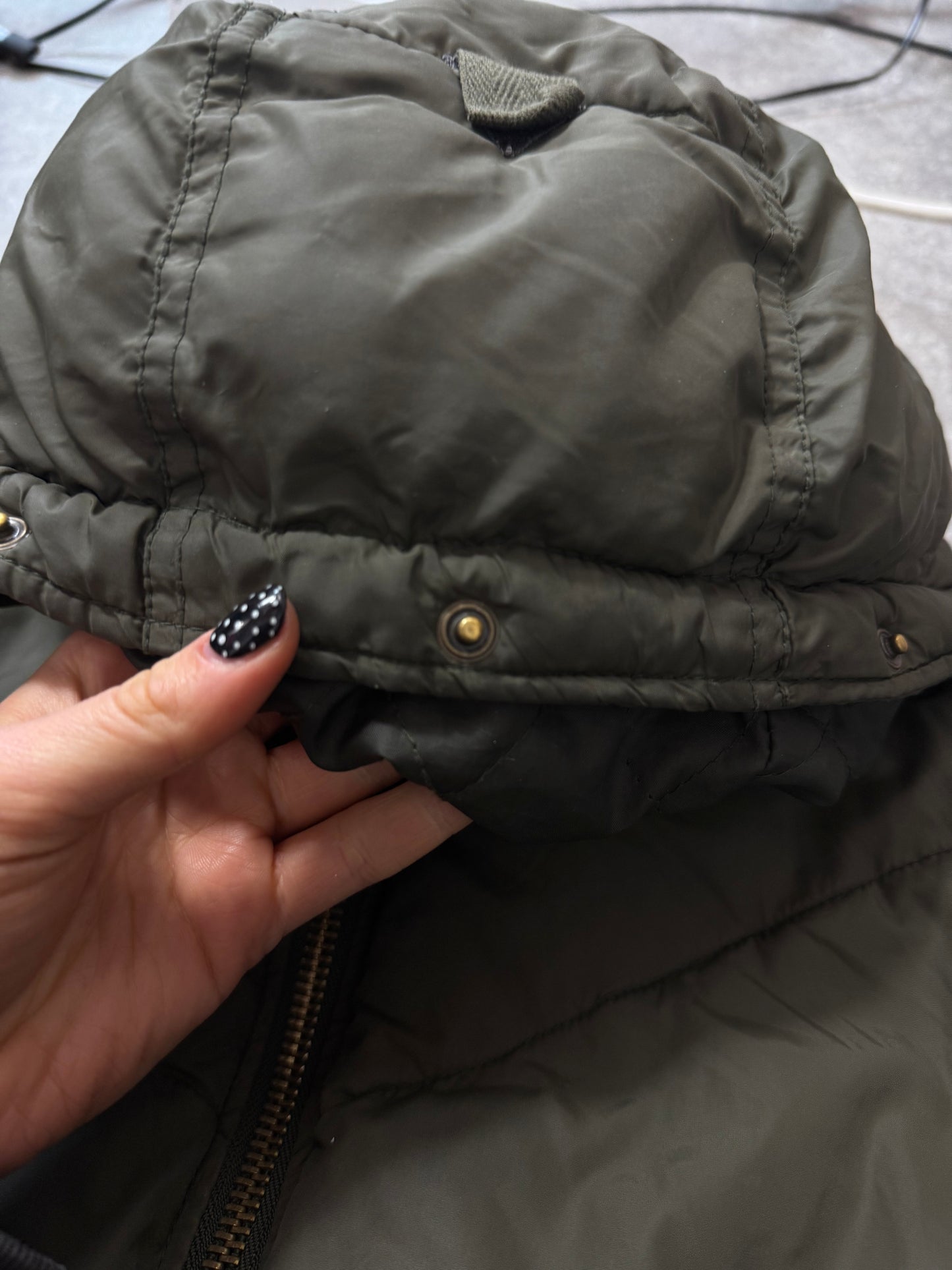 Khaki Puffer Jacket (M)