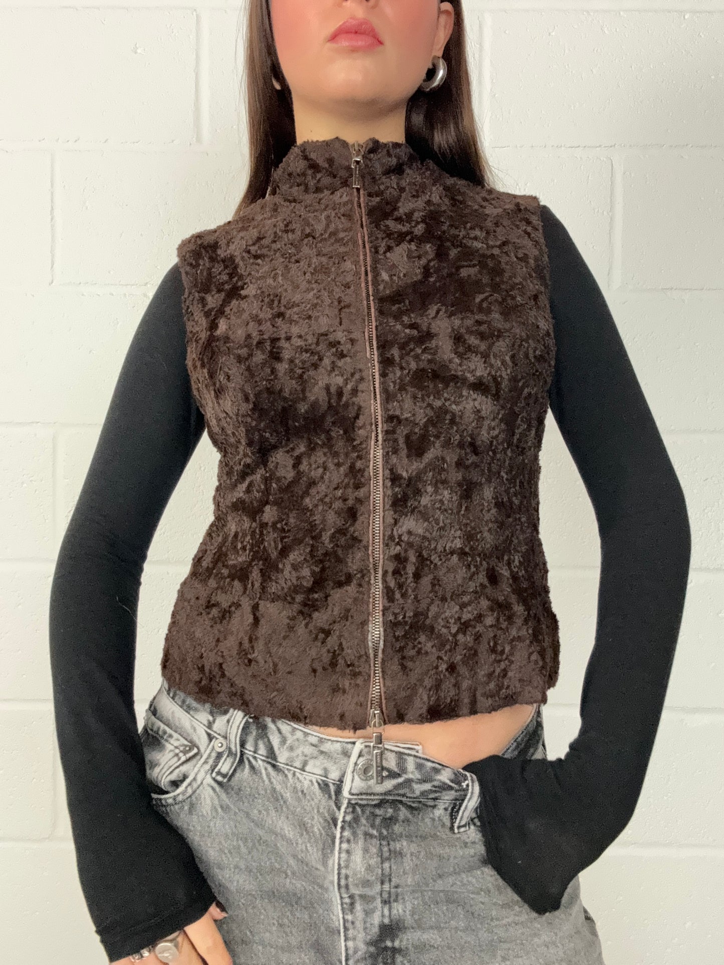 Karen Millen Faux Fur Gilet (UK10)