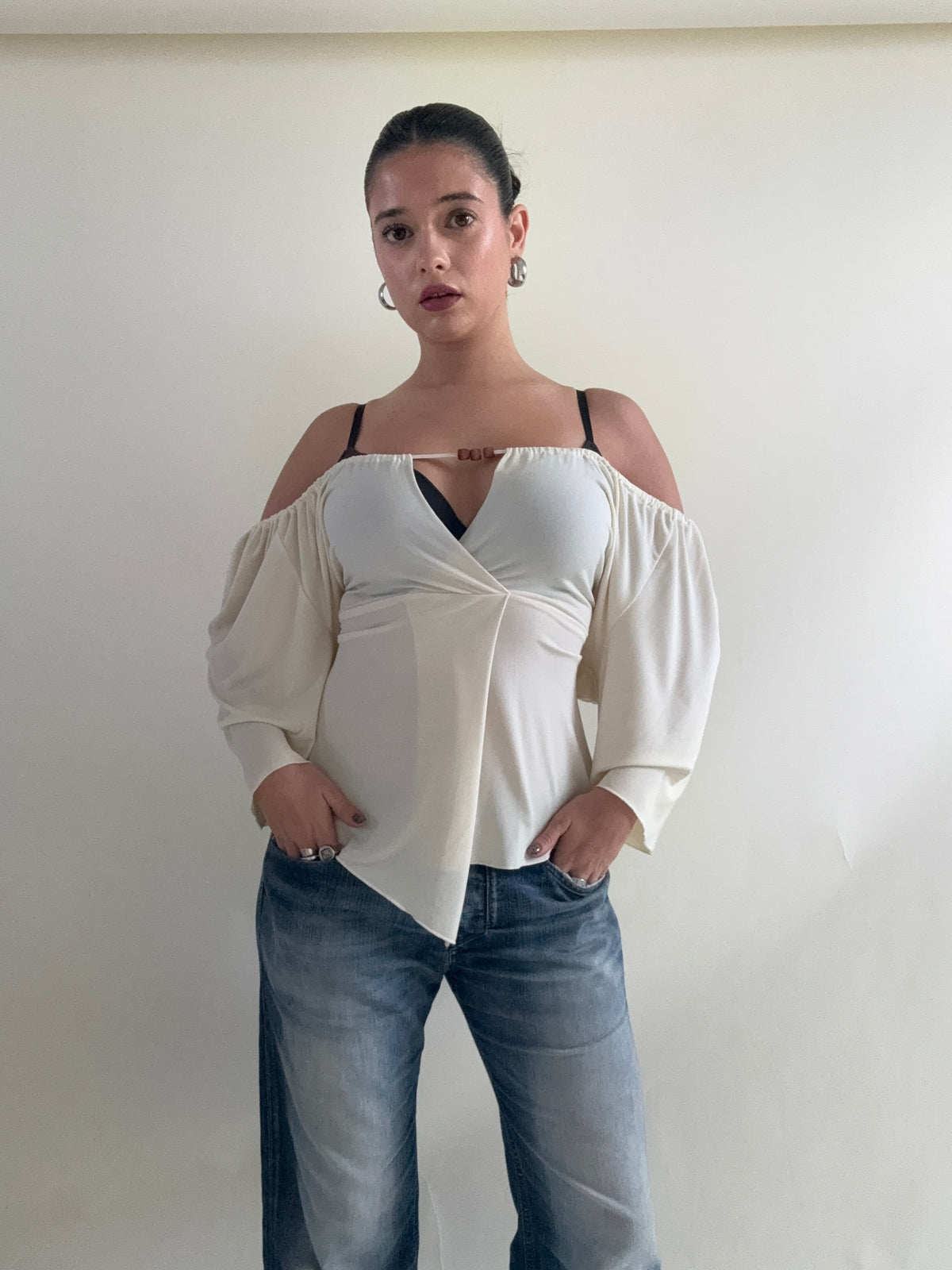 Off The Shoulder Tie Top (UK16)