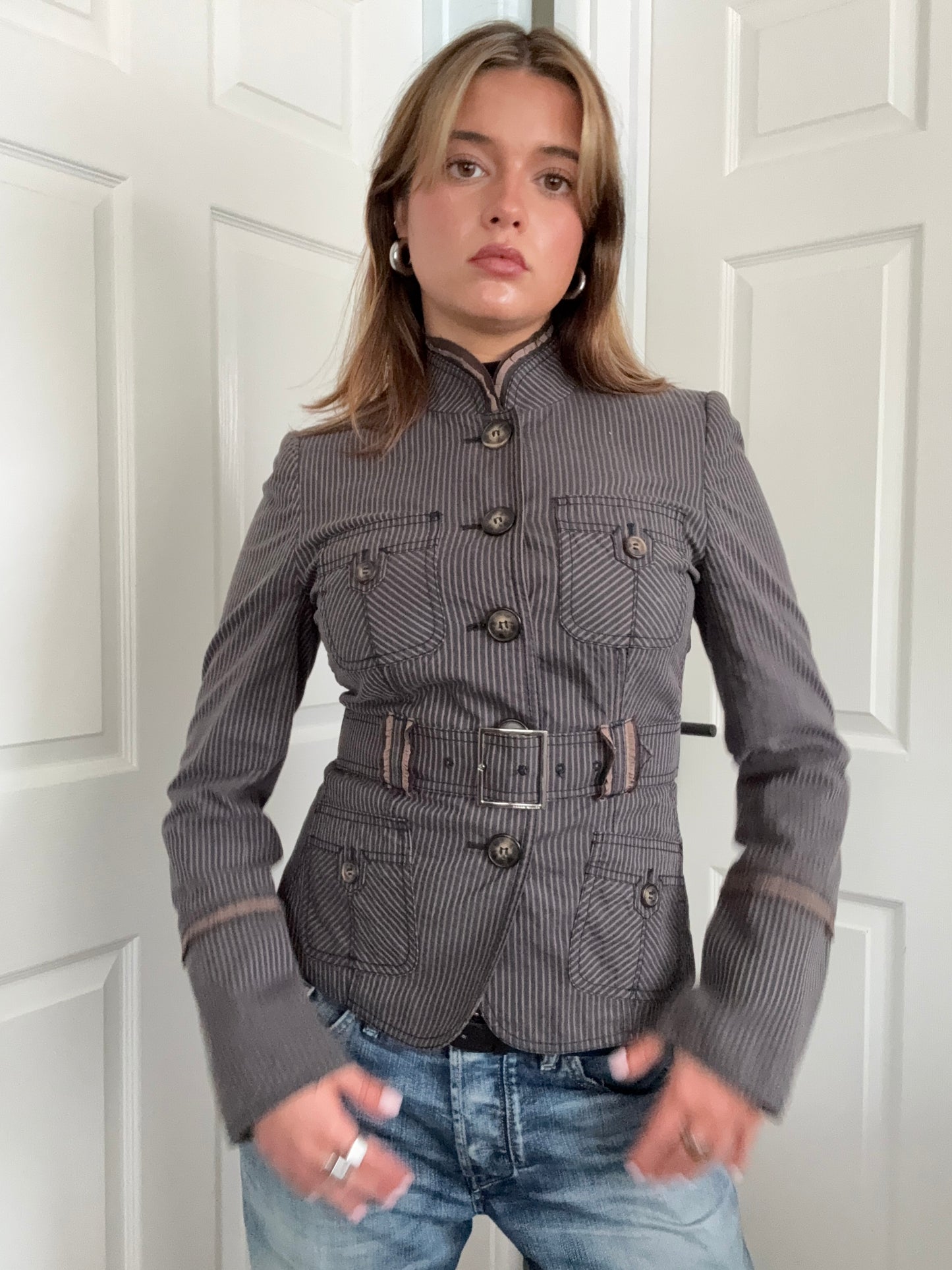 Karen Millen Pinstripe Jacket (UK10)